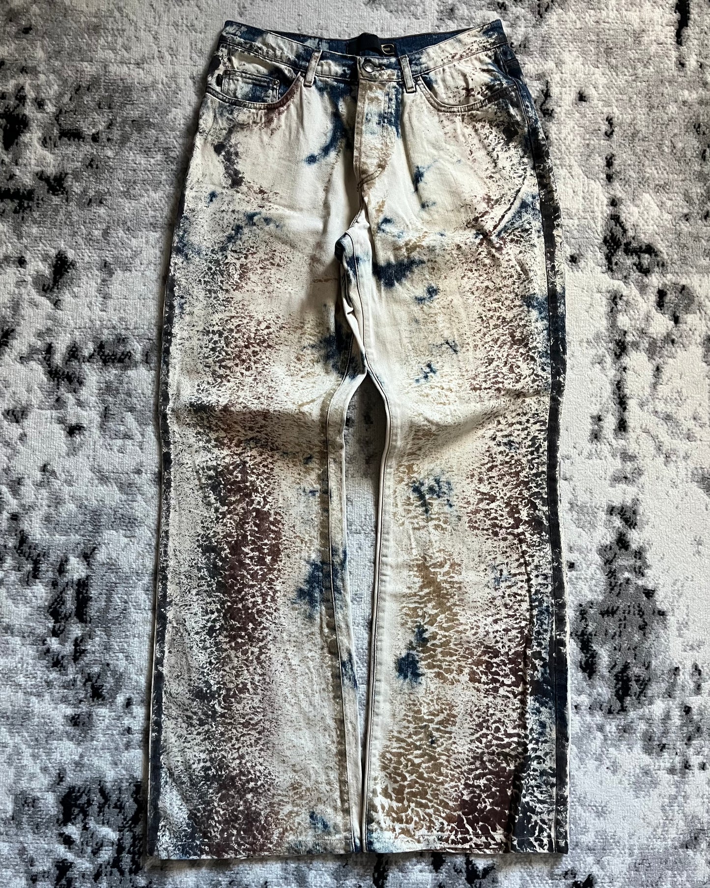 00 年代 Cavalli World Rust Eroded Ultimate 裤子 (M)