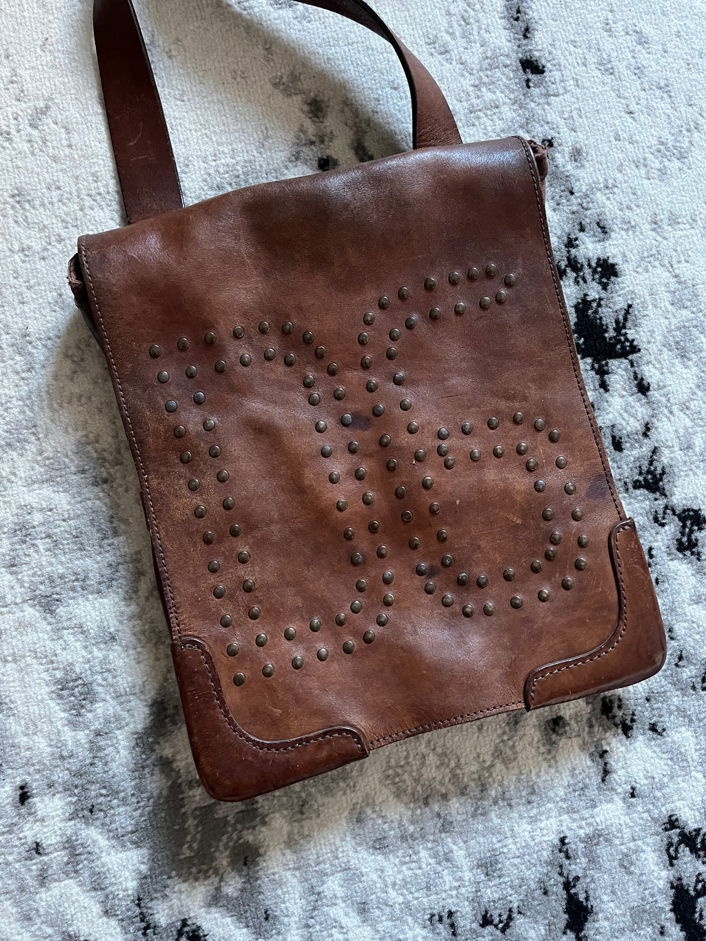 AW2001 Dolce &amp; Gabbana 皮革摔花单肩包