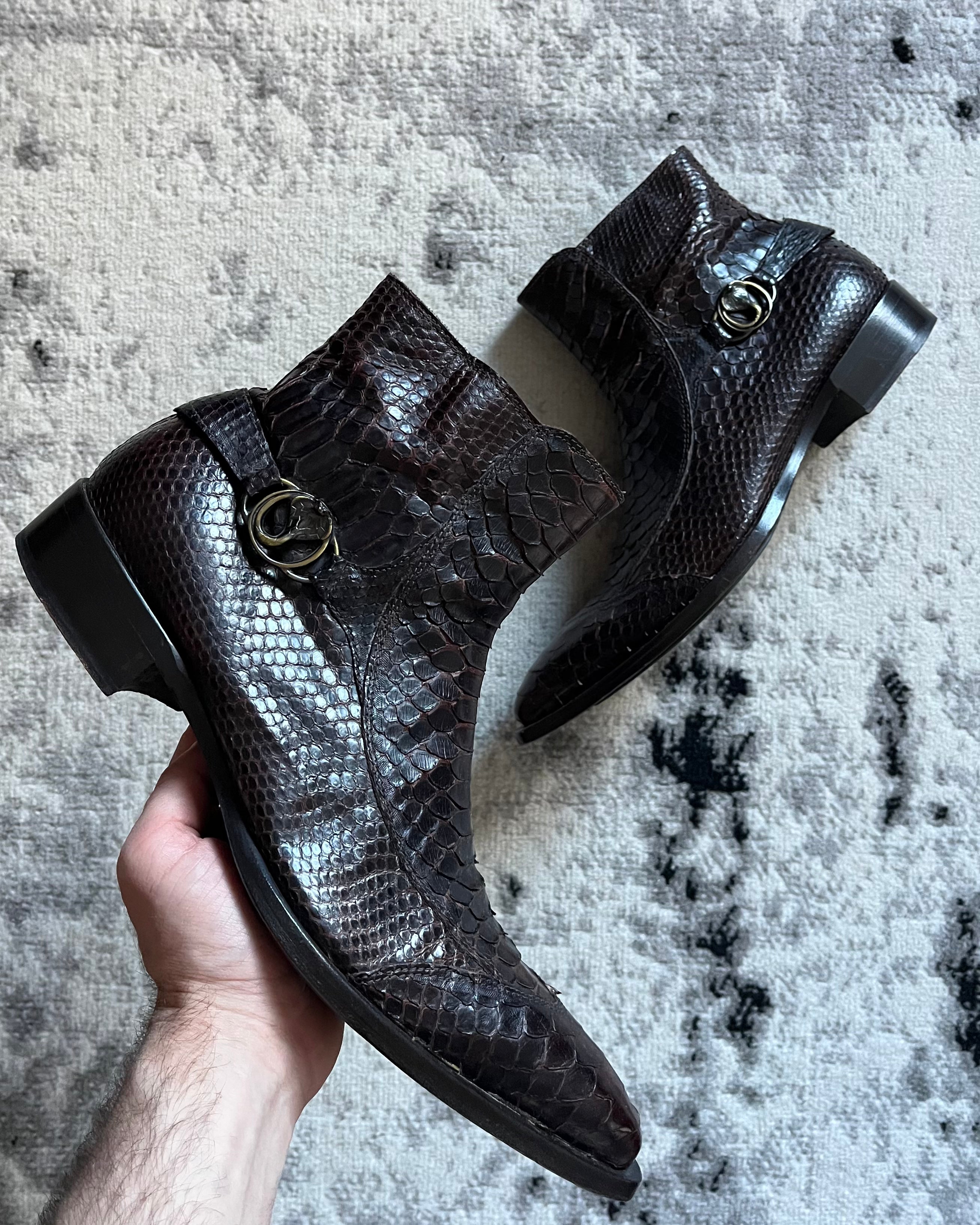 AW2003 Roberto Cavalli Genuine Leather Cow-Boy Boots (42eu/us8.5)