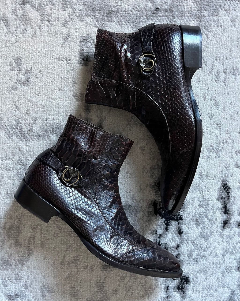 AW2003 Roberto Cavalli Genuine Leather Cow-Boy Boots (42eu/us8.5)