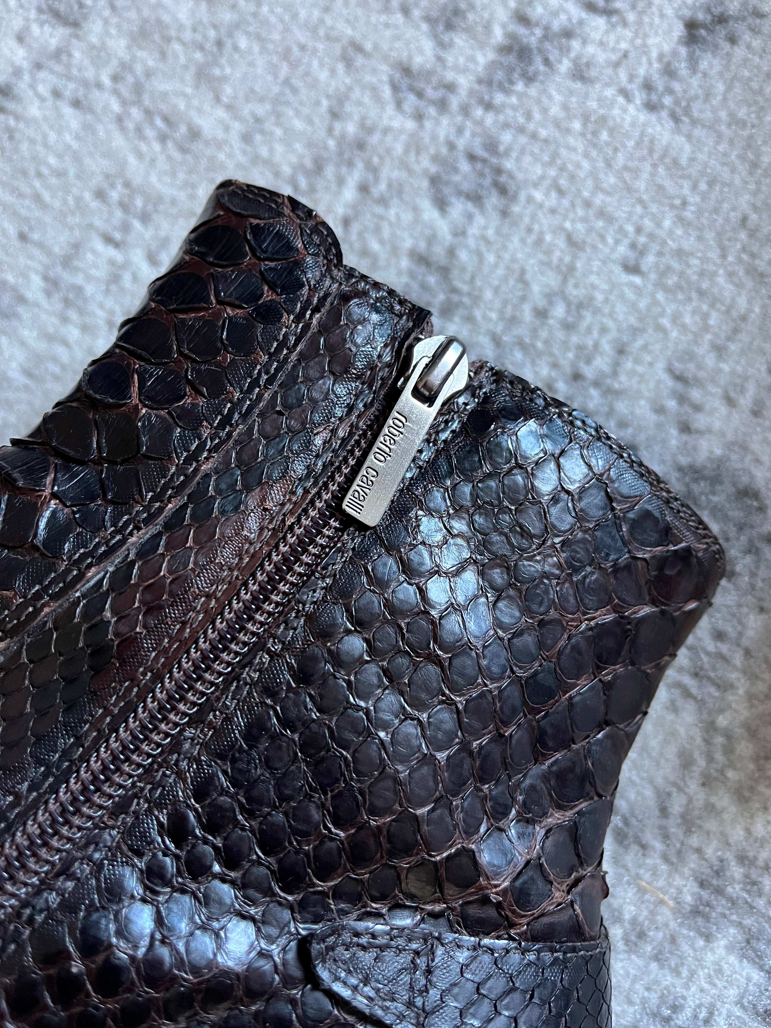 AW2003 Roberto Cavalli Genuine Leather Cow-Boy Boots (42eu/us8.5)