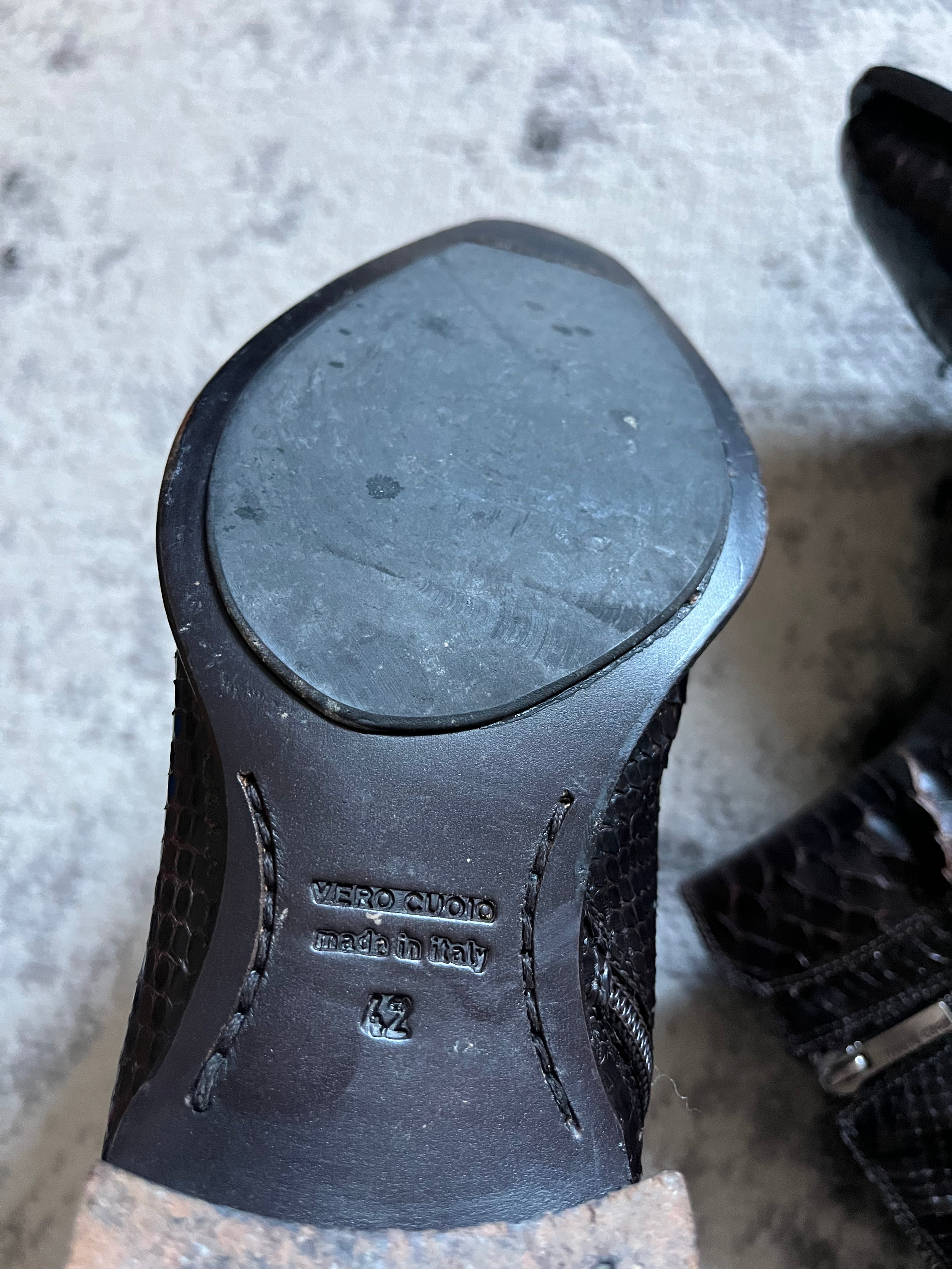 AW2003 Roberto Cavalli Genuine Leather Cow-Boy Boots (42eu/us8.5)