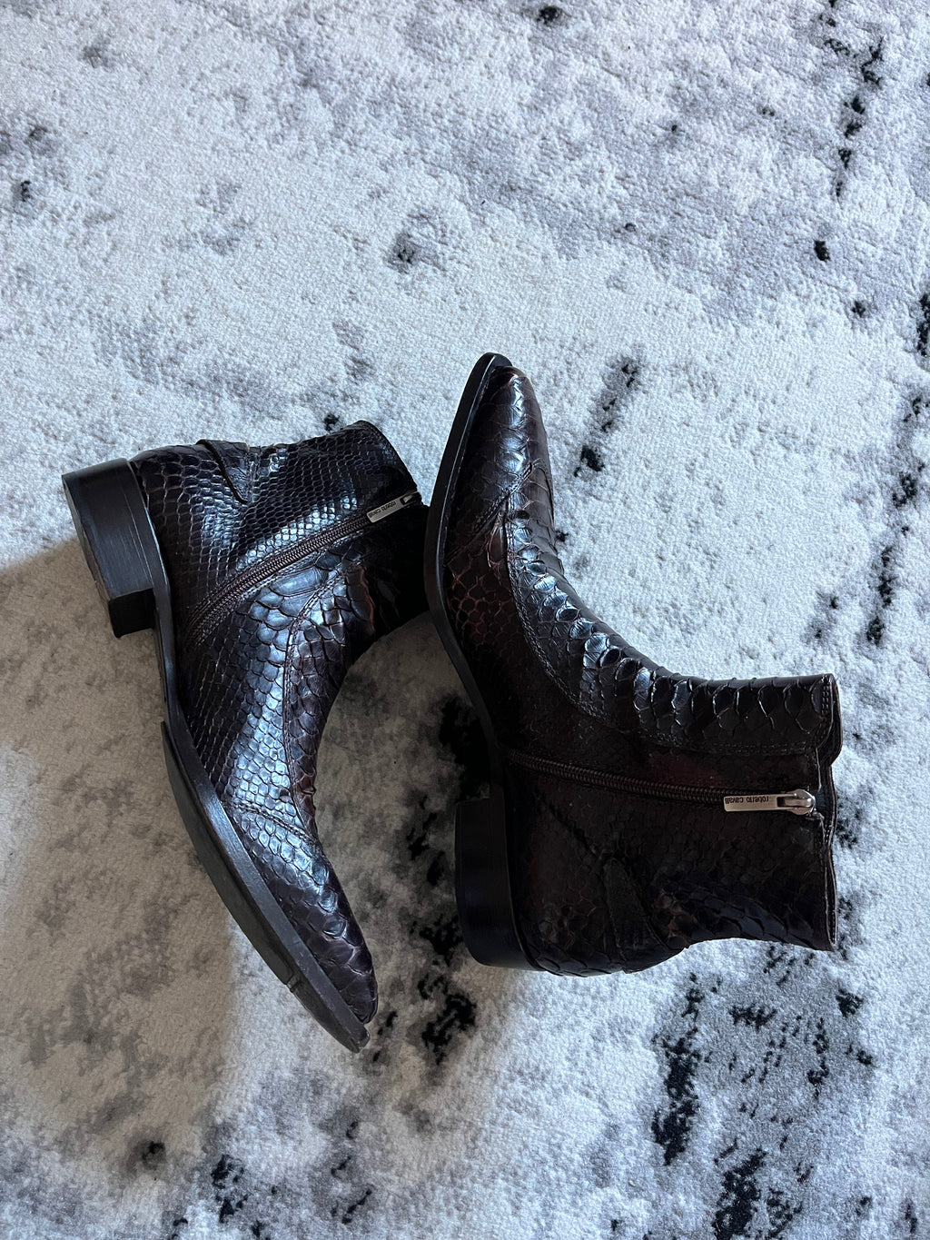 AW2003 Roberto Cavalli Genuine Leather Cow-Boy Boots (42eu/us8.5)