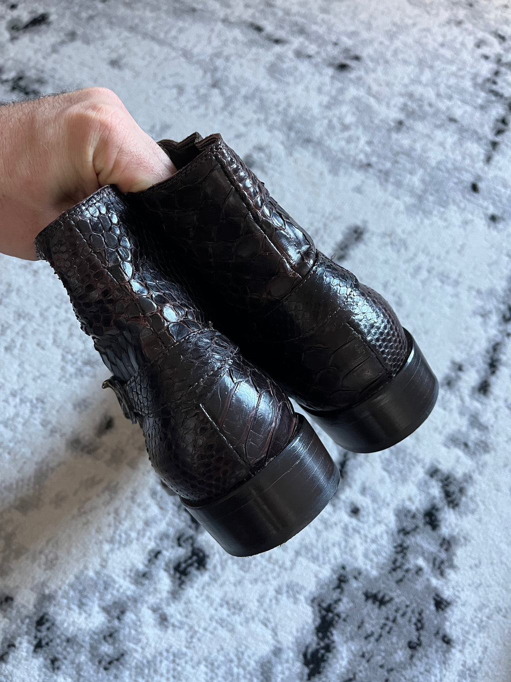AW2003 Roberto Cavalli Genuine Leather Cow-Boy Boots (42eu/us8.5)