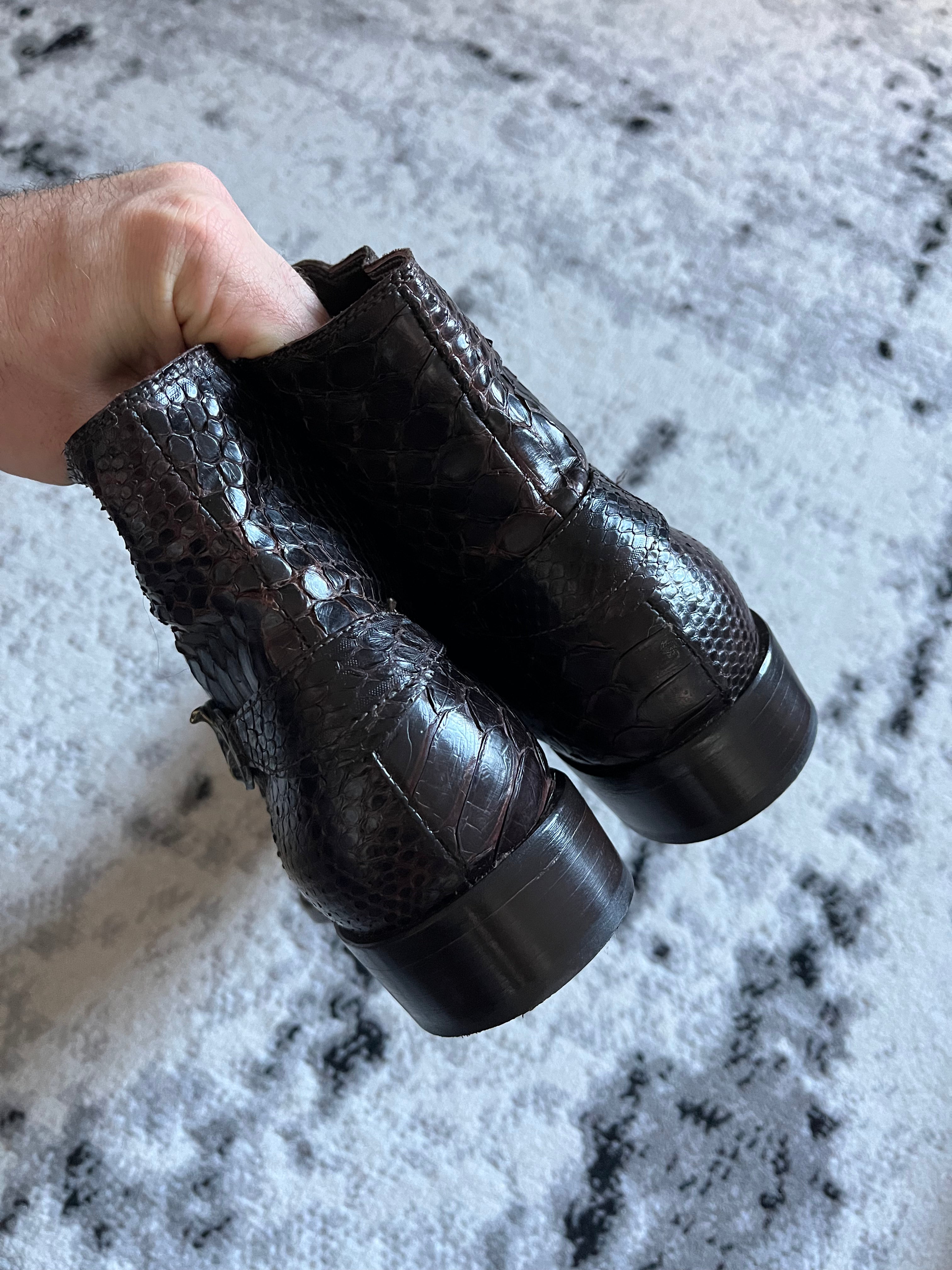 AW2003 Roberto Cavalli Genuine Leather Cow-Boy Boots (42eu/us8.5)