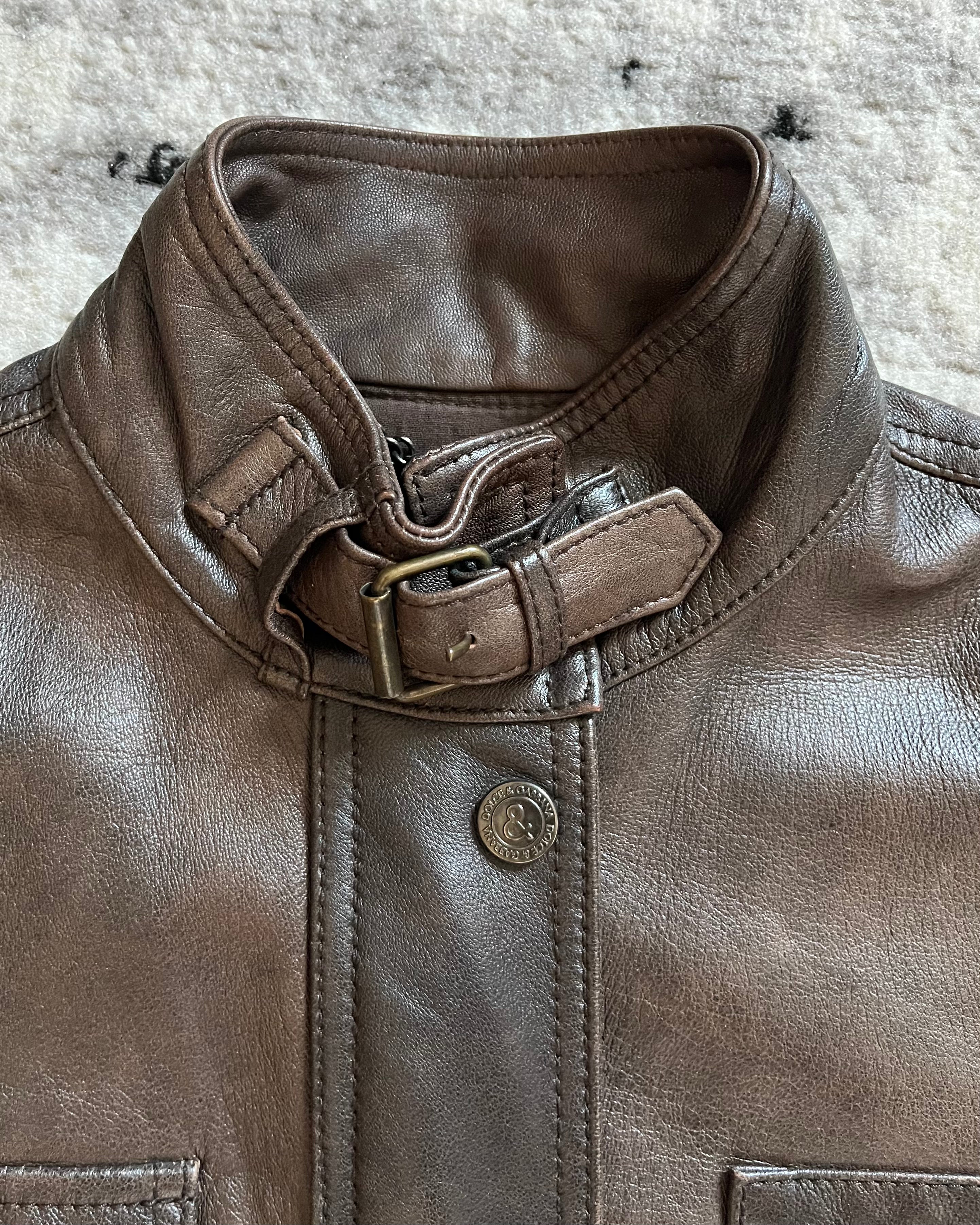 00年代 ドルチェ&amp;ガッバーナ ノースリーブレザージャケット(XS)