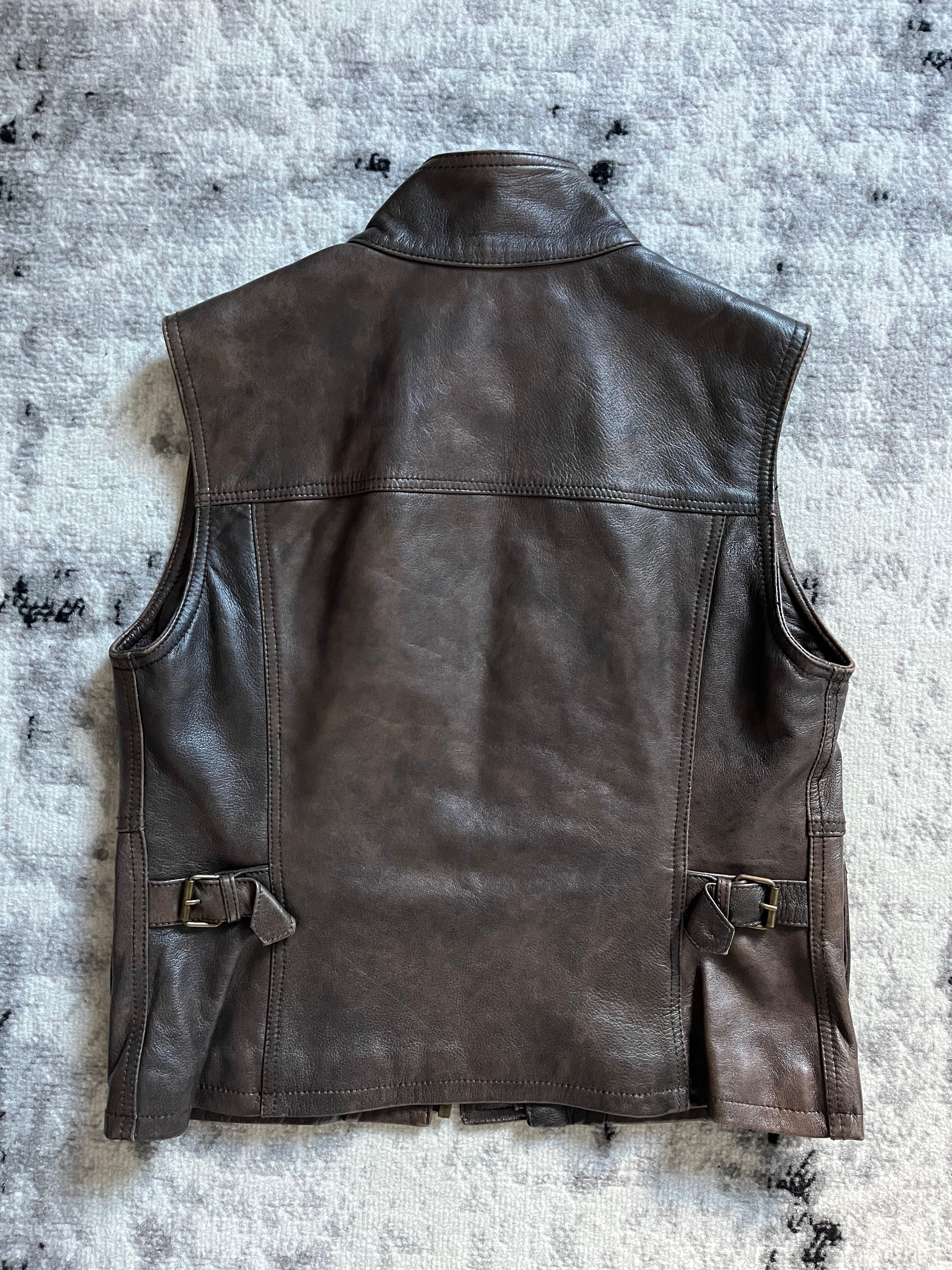 00年代 ドルチェ&amp;ガッバーナ ノースリーブレザージャケット(XS)