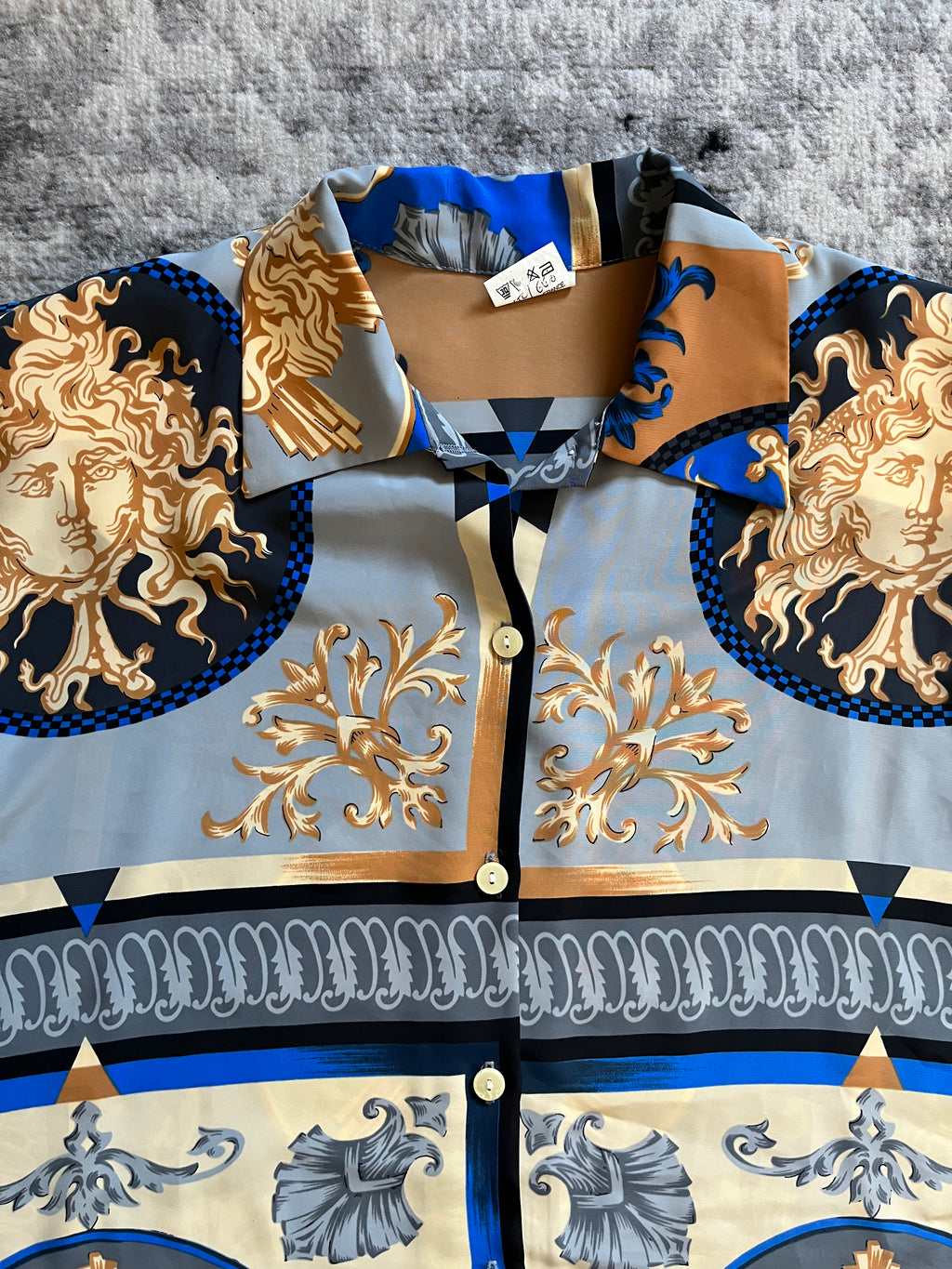 80年代 セリーヌ フランスロイヤルルネッサンス シャツ (L/XL)