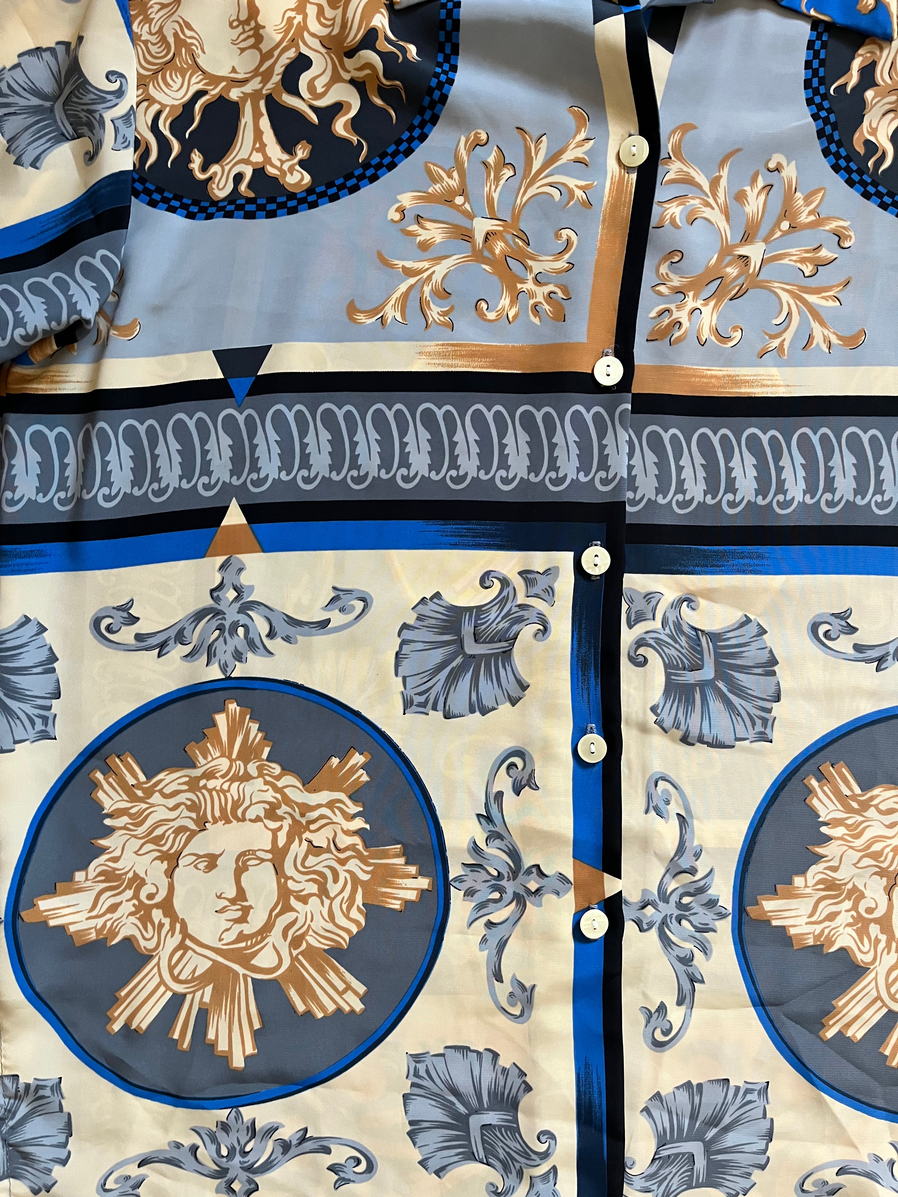 80年代 セリーヌ フランスロイヤルルネッサンス シャツ (L/XL)