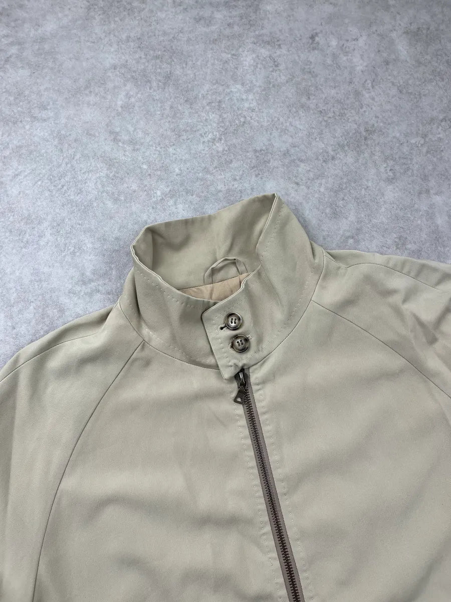 2000s Prada Beige Harrington Buttoned Collar Light Jacket AwJAQwGN 4
