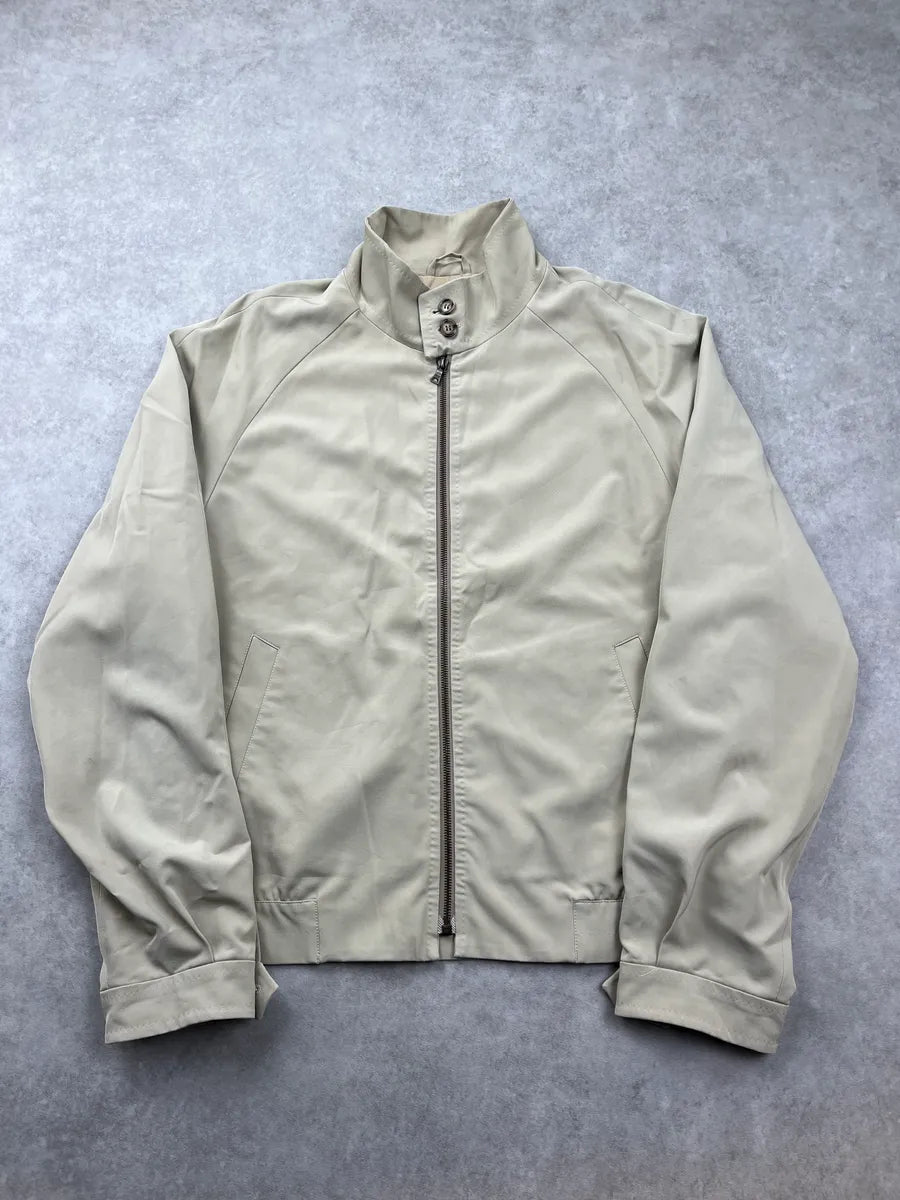 2000s Prada Beige Harrington Buttoned Collar Light Jacket AwJAQwGN 0