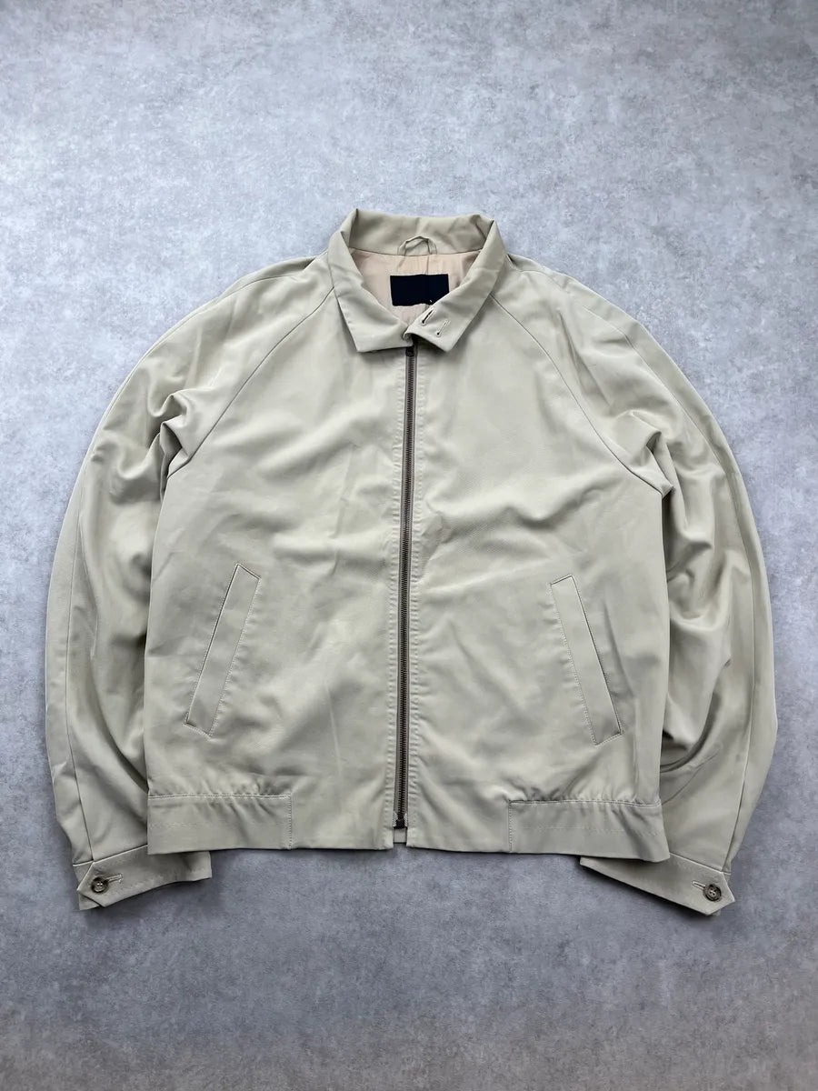 2000s Prada Beige Harrington Buttoned Collar Light Jacket AwJAQwGN 3
