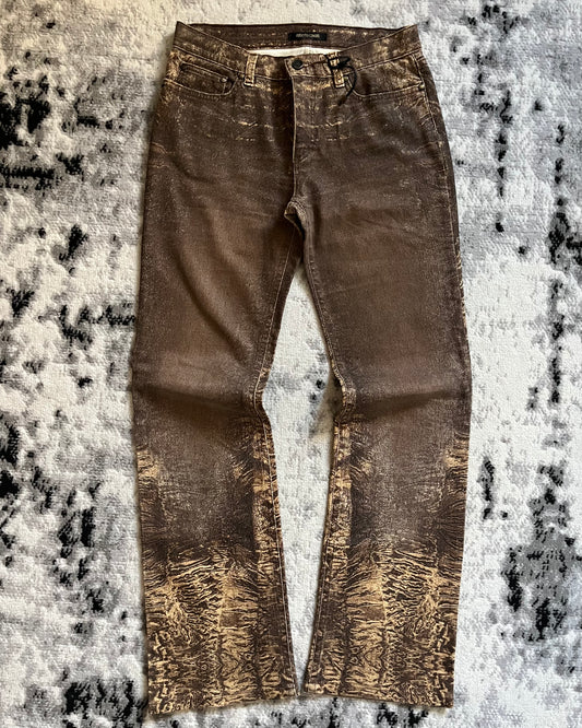 00s Cavalli Earth Tumbled Brown Pants (S)