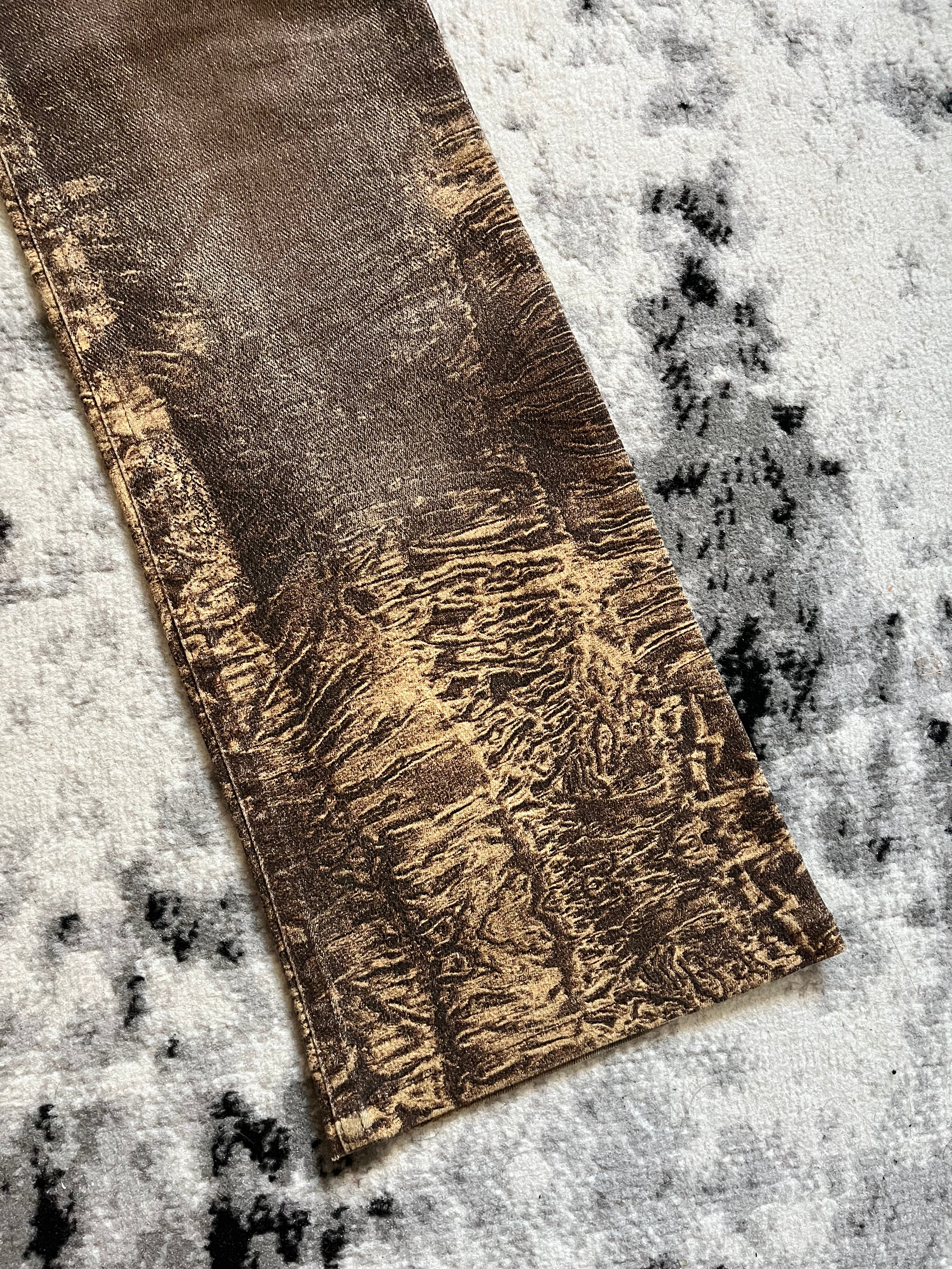 00s Cavalli アースタンブルブラウンパンツ (S)