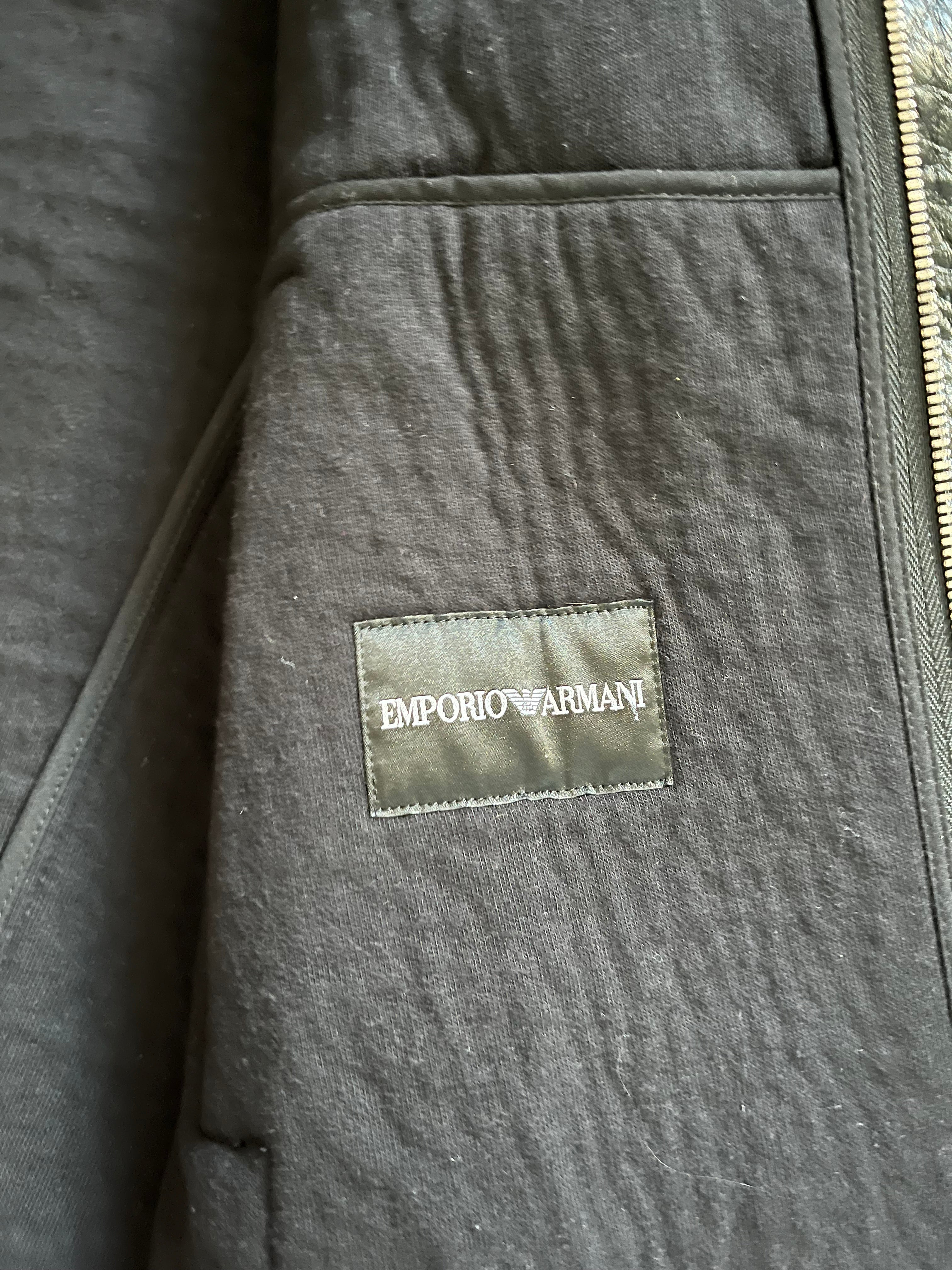 AW2013 Emporio Armani Fighter Urban Leather Jacket