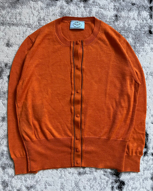 90s Prada Orange Bliss Cardigan (XS)