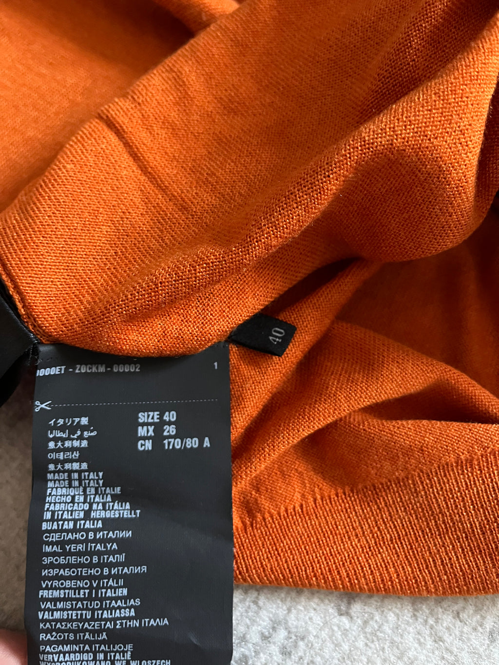 90s Prada Orange Bliss Cardigan (XS)