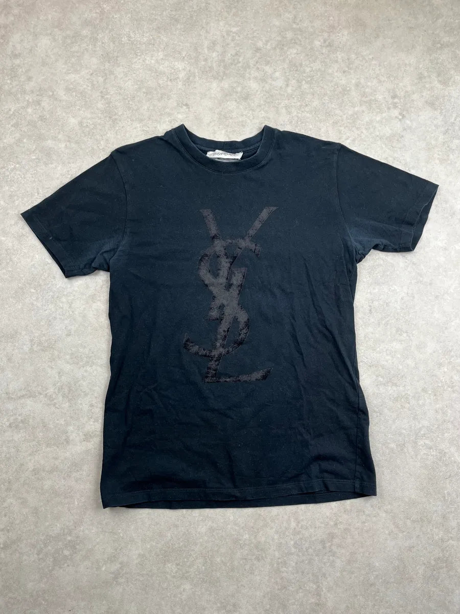2000s Yves Saint Laurent Black YSL Propaganda T-Shirt KVPanNtx 2