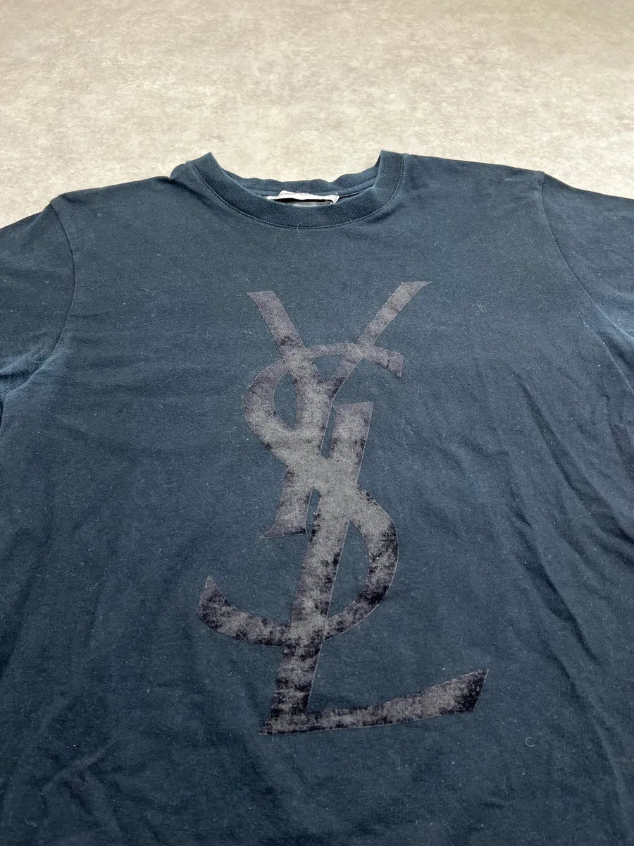2000s Yves Saint Laurent Black YSL Propaganda T-Shirt KVPanNtx 6