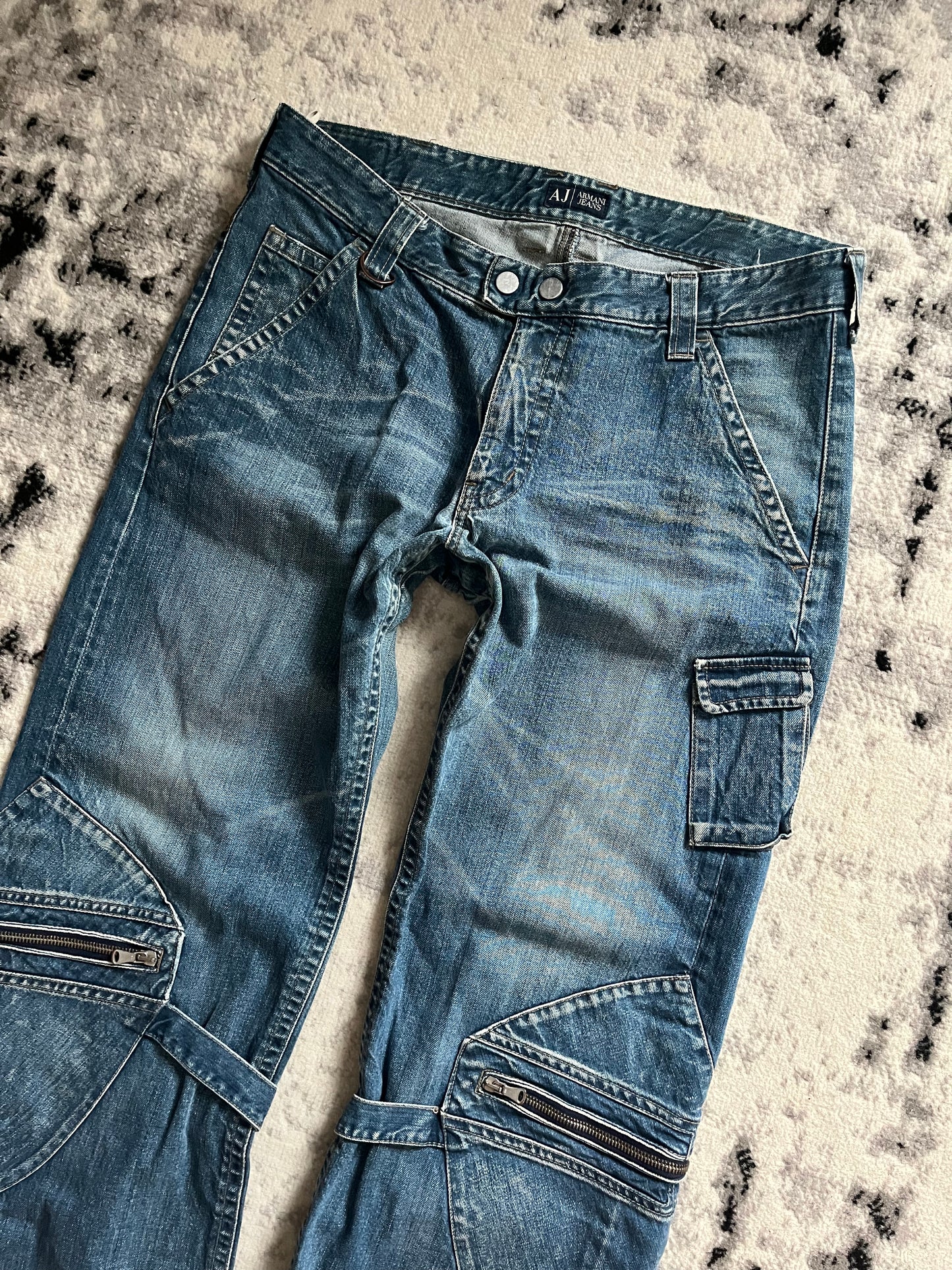 00s Armani Bondage Cargo Jeans (L)