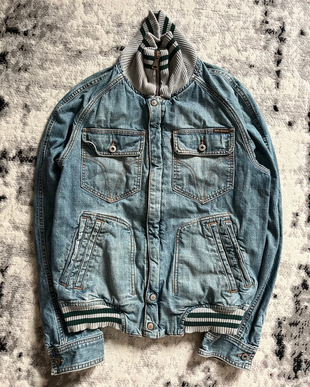 SS2005 Dolce & Gabbana Logo Denim Jacket (S)
