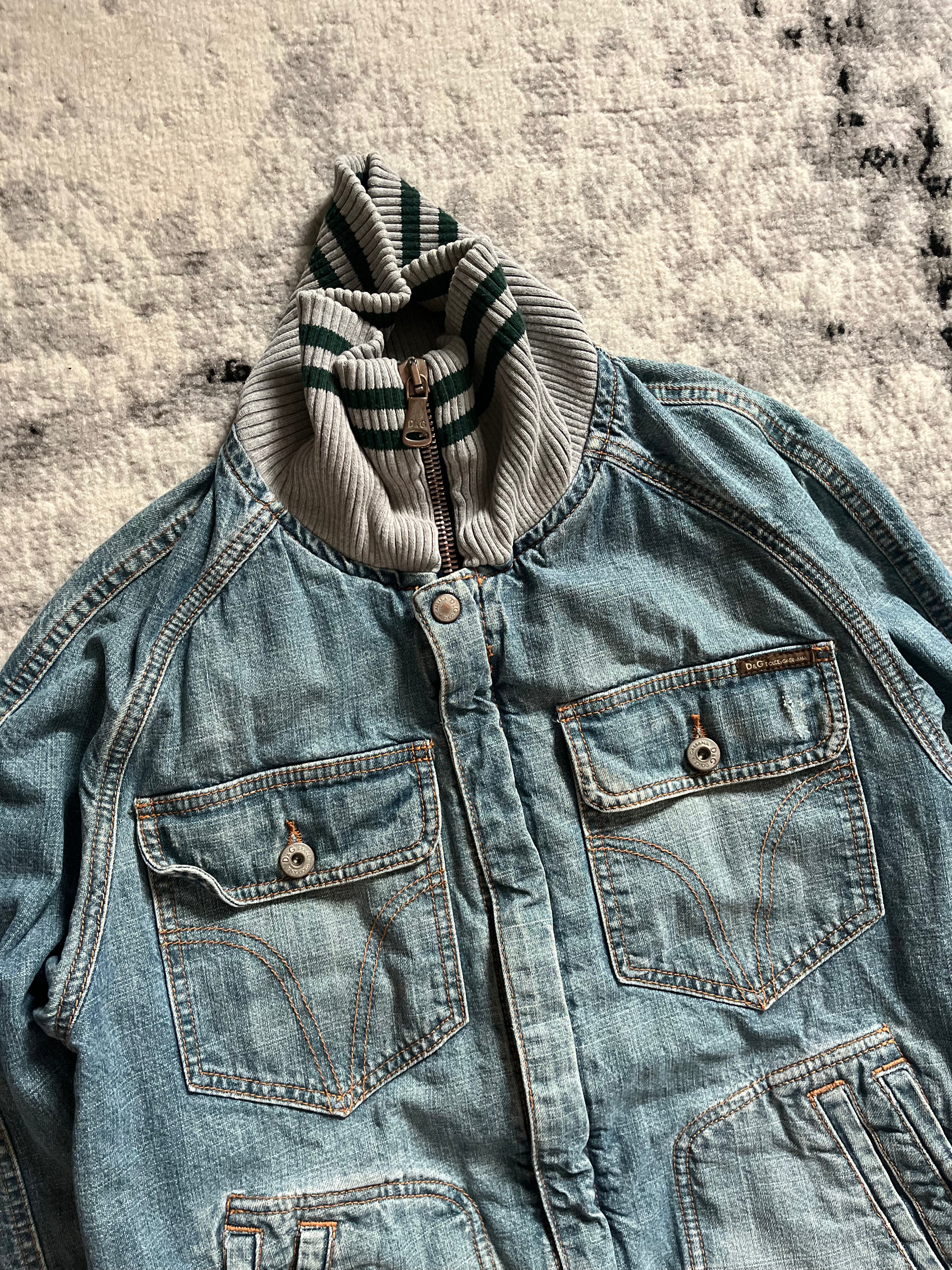 SS2005 Dolce & Gabbana Logo Denim Jacket (S)