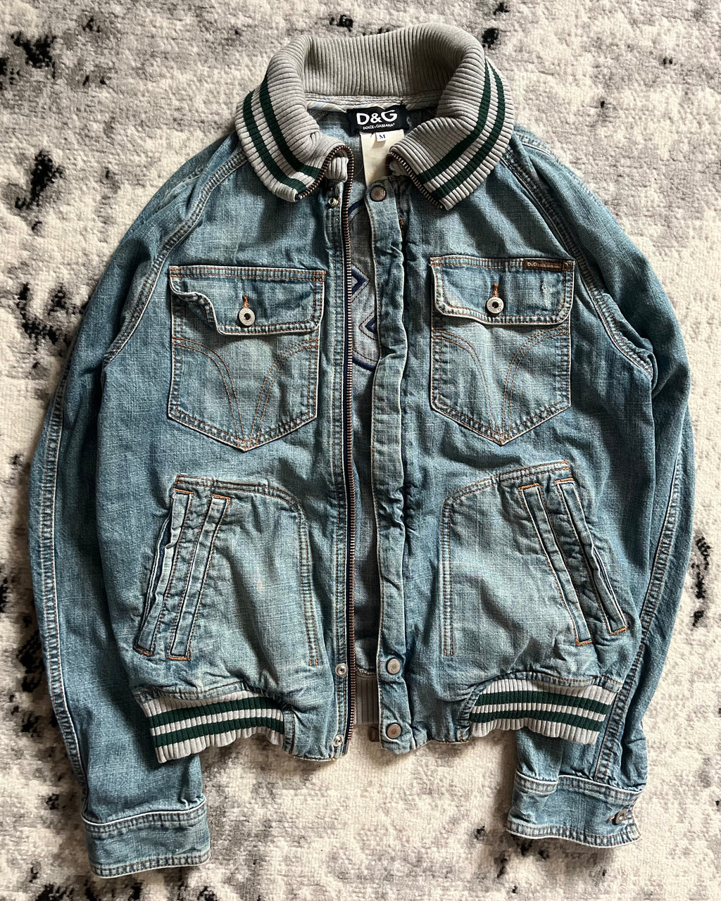 SS2005 Dolce & Gabbana Logo Denim Jacket (S)