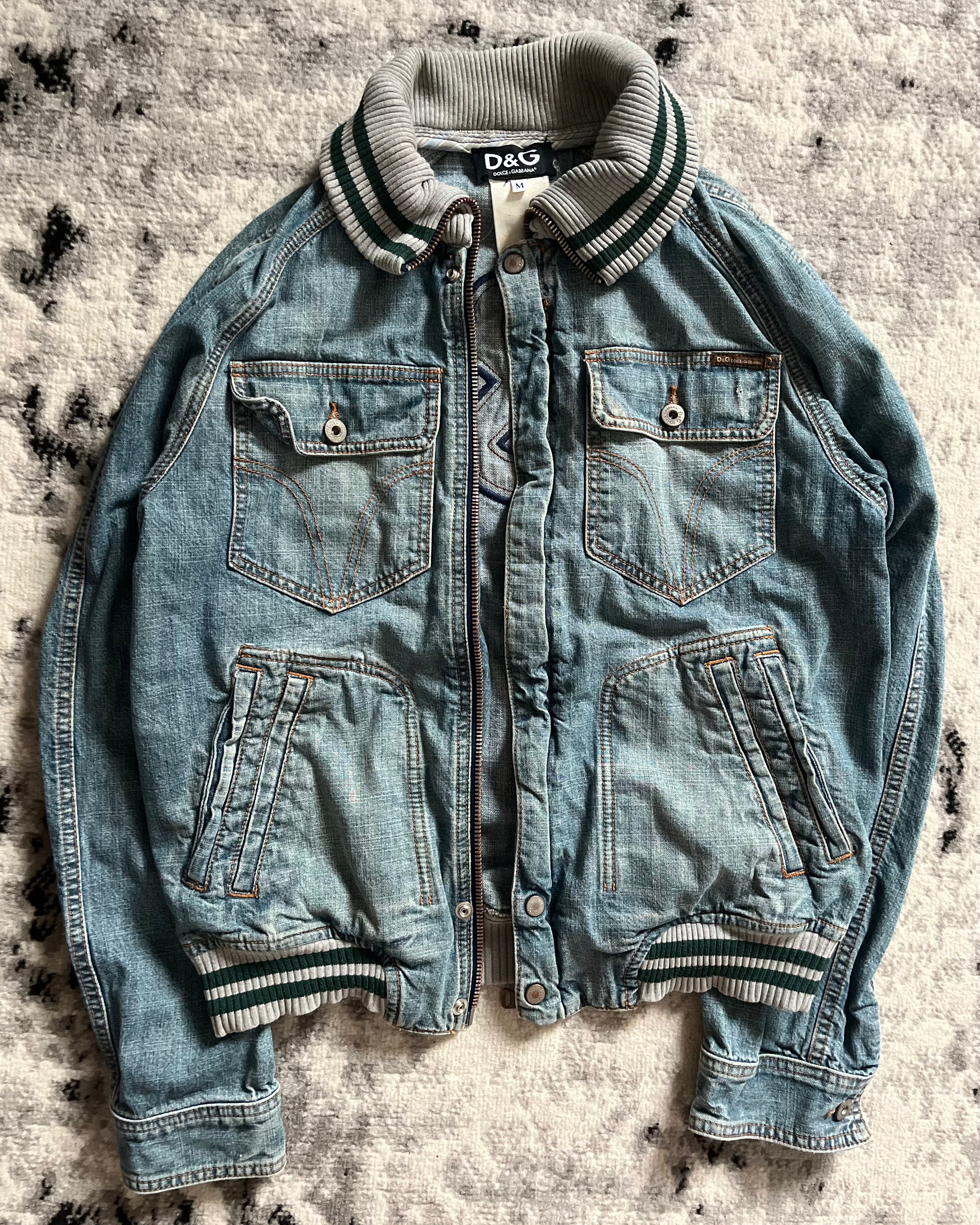 SS2005 Dolce & Gabbana Logo Denim Jacket (S)