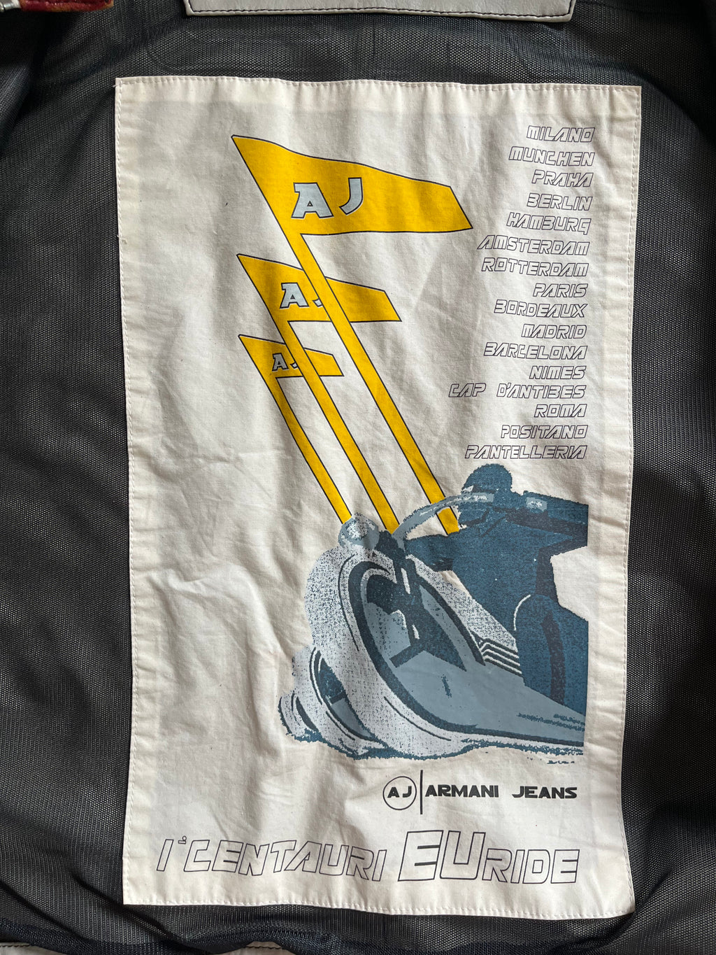 90年代 アルマーニ ヨーロピアン ライド バイカー レザー ジャケット (M)