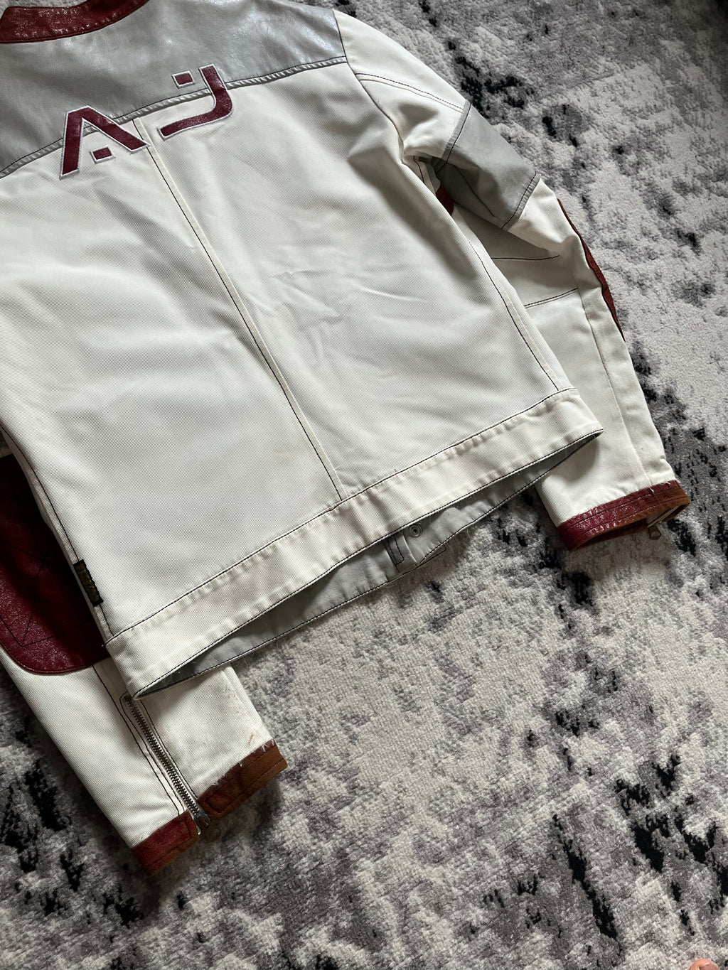 90年代 アルマーニ ヨーロピアン ライド バイカー レザー ジャケット (M)