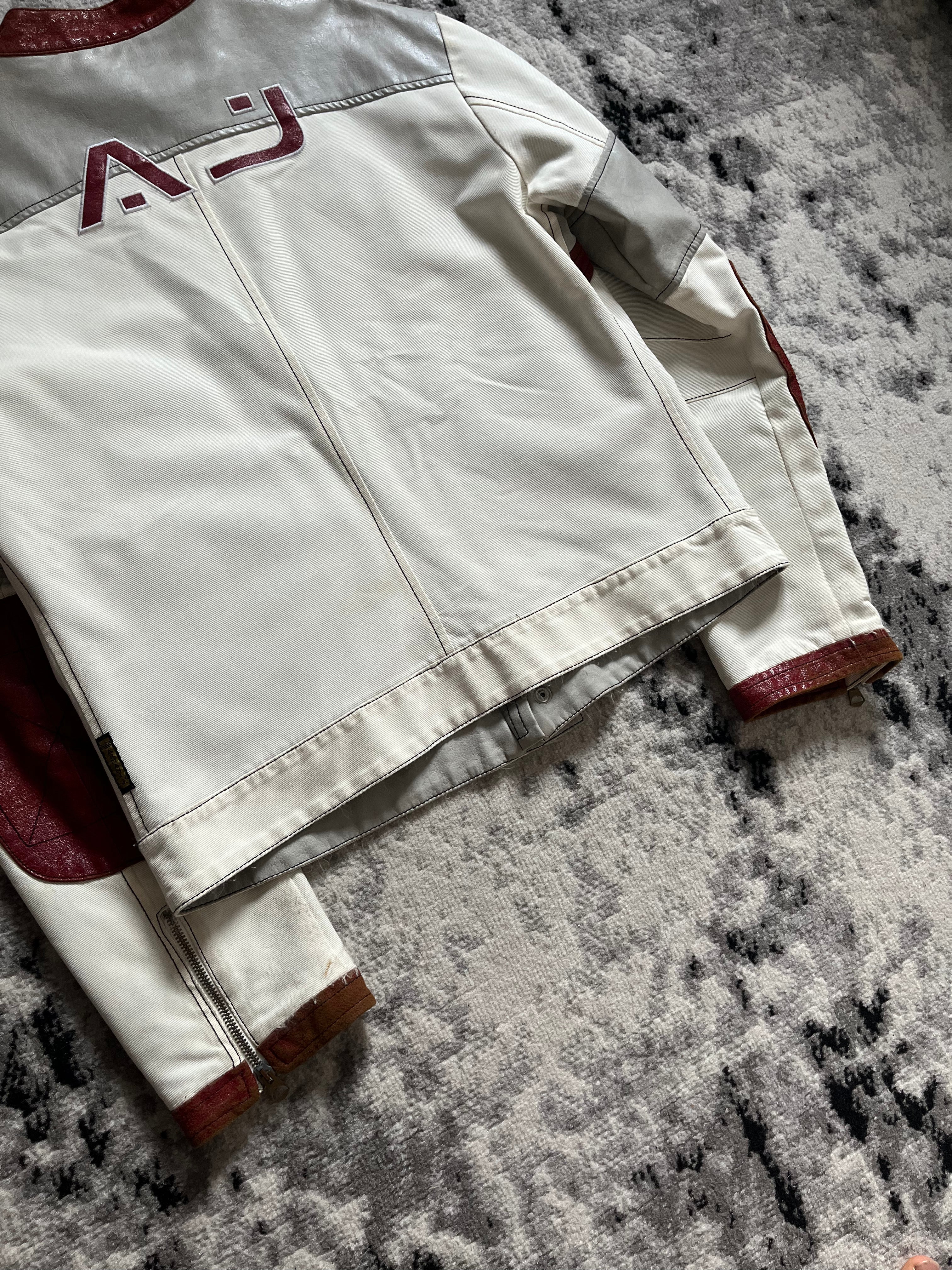 90年代 アルマーニ ヨーロピアン ライド バイカー レザー ジャケット (M)