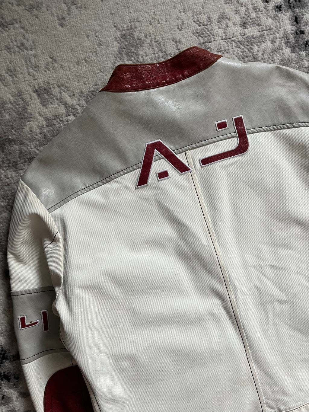 90年代 アルマーニ ヨーロピアン ライド バイカー レザー ジャケット (M)