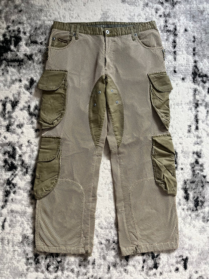 SS2004 Dolce & Gabbana Parachute Military Olive Cargo Pants (L)