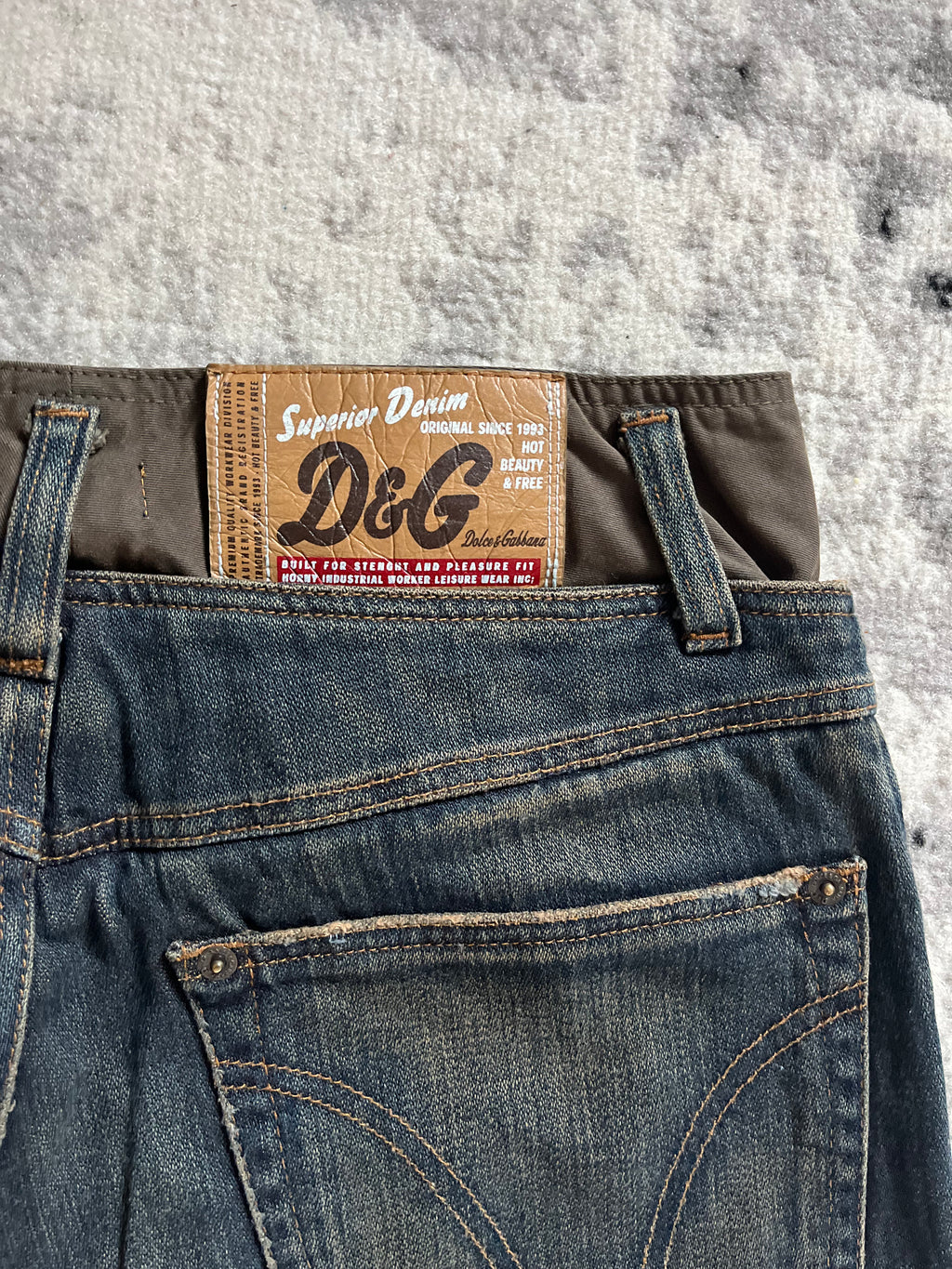 AW2003 Dolce & Gabbana Waisted Masterpiece Faded Denim Cargo (M/L)