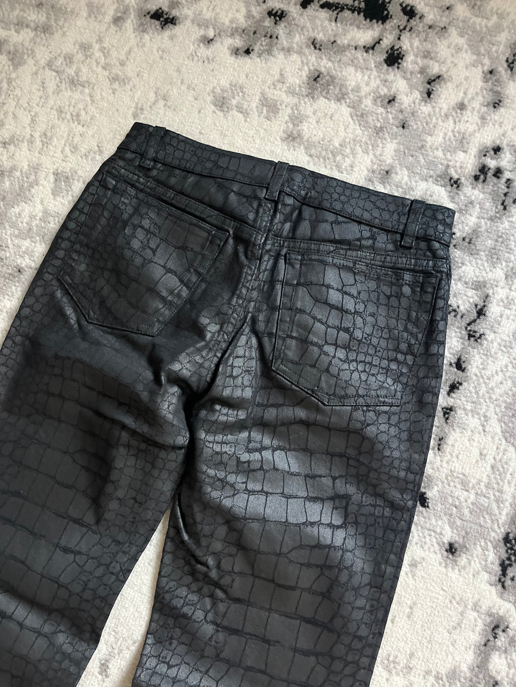 Roberto Cavalli クロコダイルスキンエフェクトオブスキュアパンツ (XS/S)