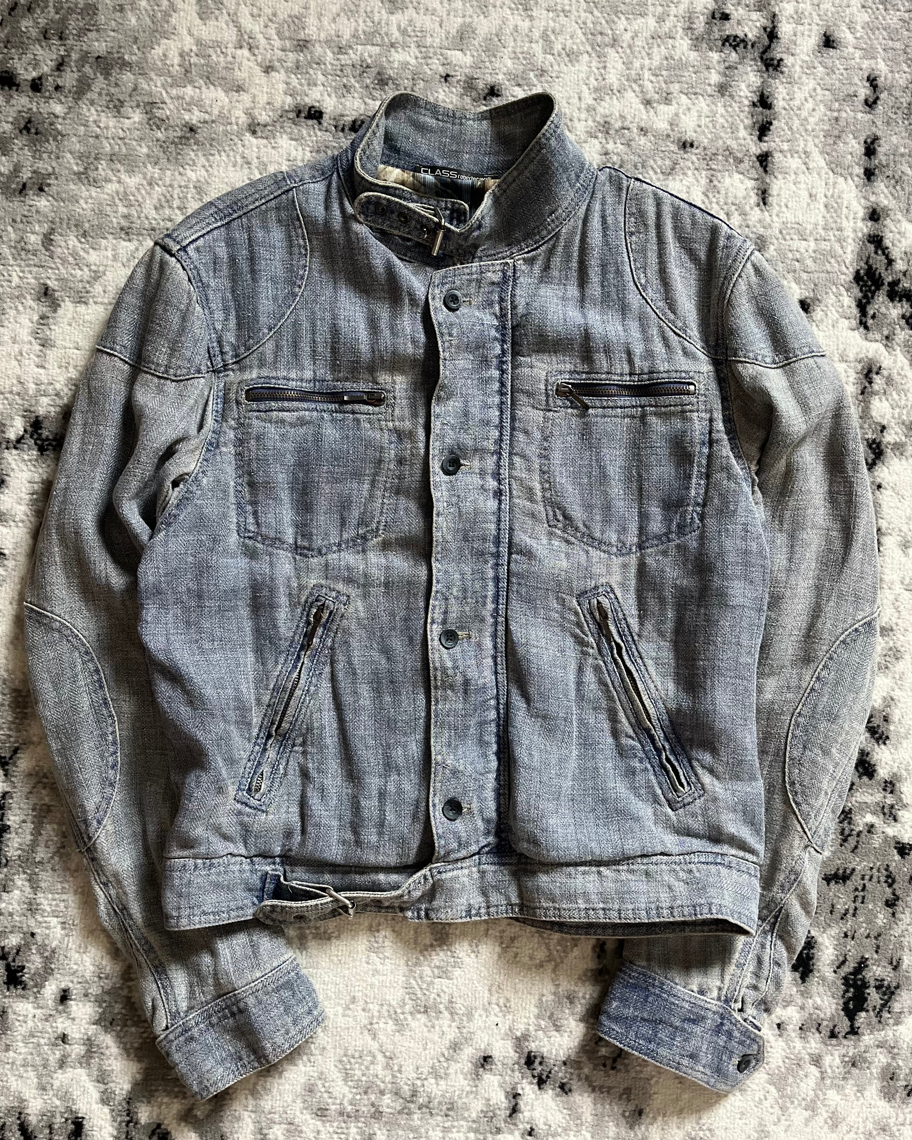 AW2003 Roberto Cavalli Class Stonewashed Denim Jacket (M)
