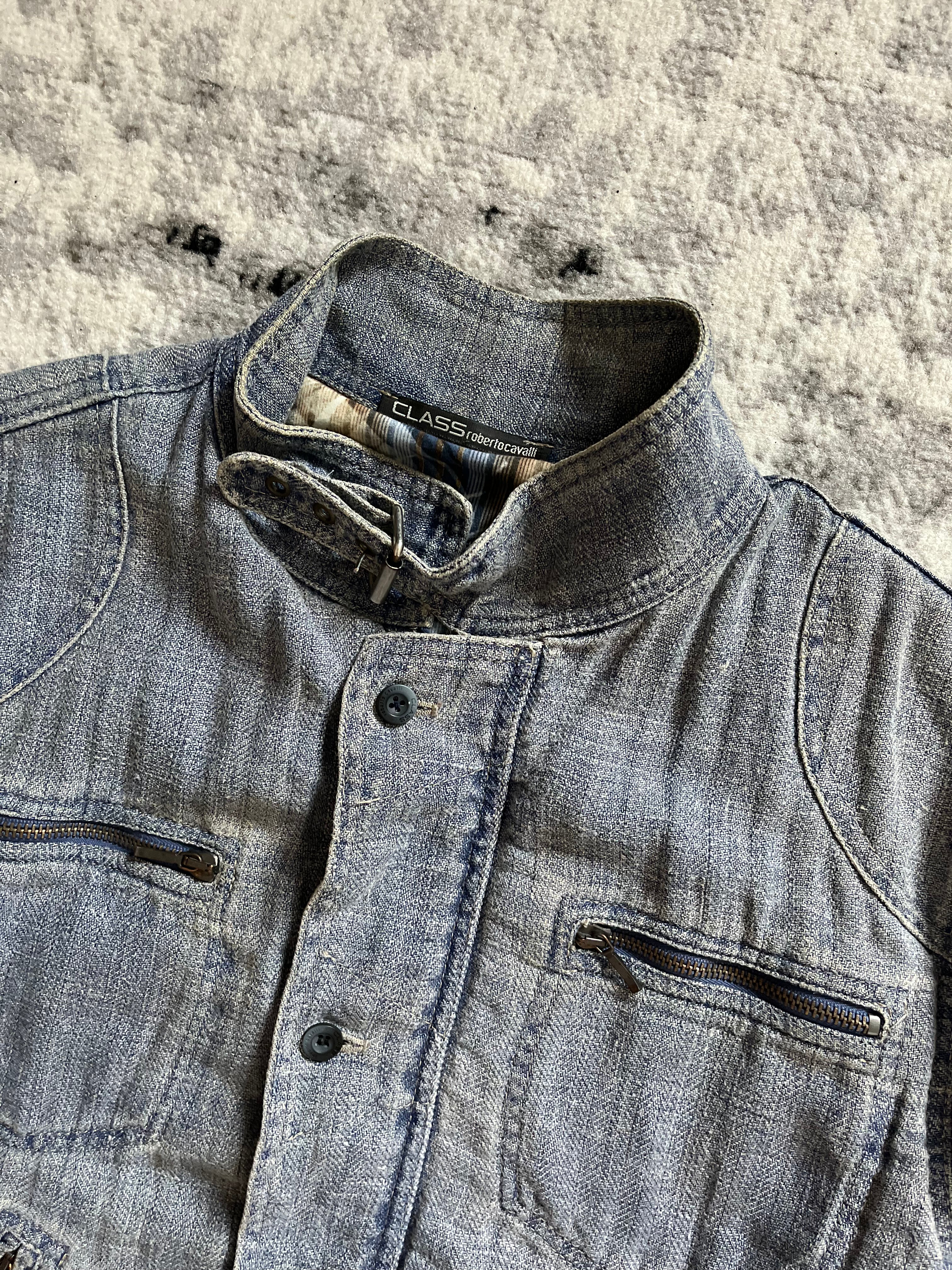 AW2003 Roberto Cavalli Class Stonewashed Denim Jacket (M)