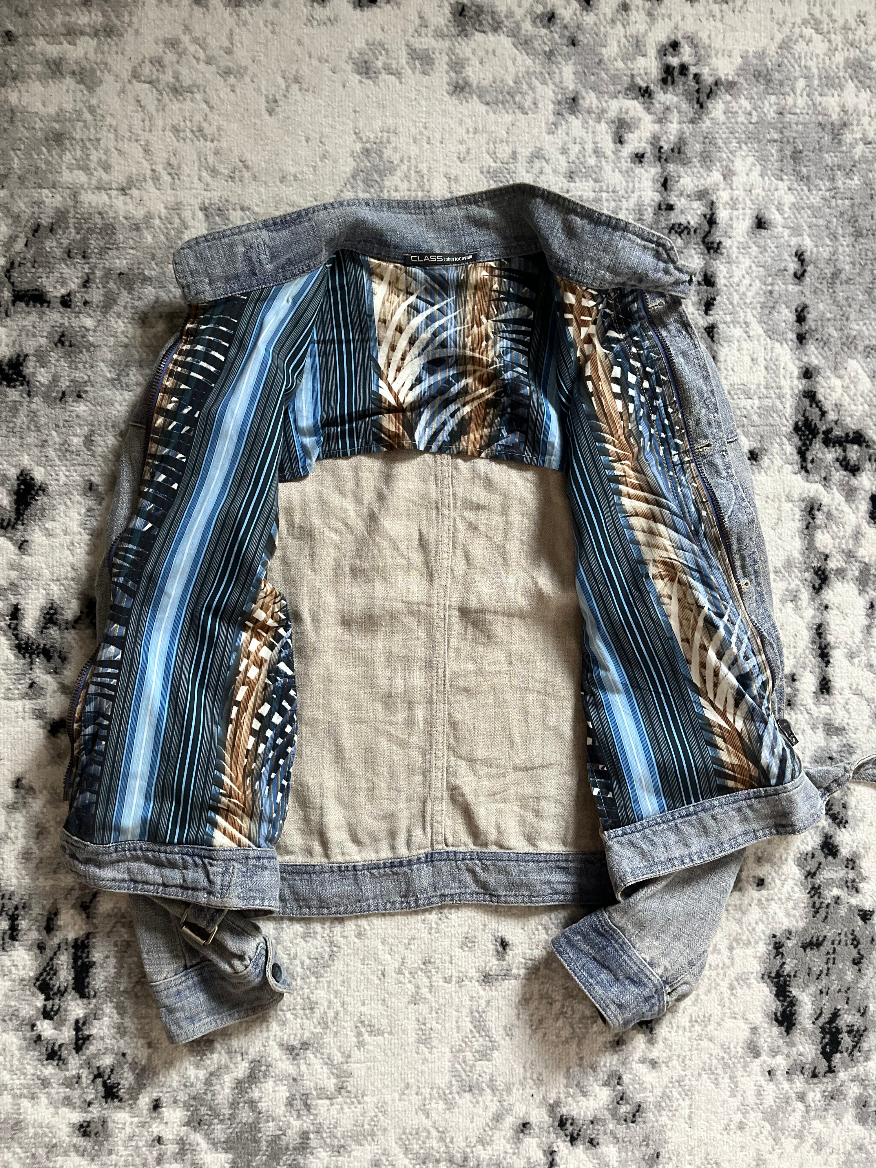 AW2003 Roberto Cavalli Class Stonewashed Denim Jacket (M)