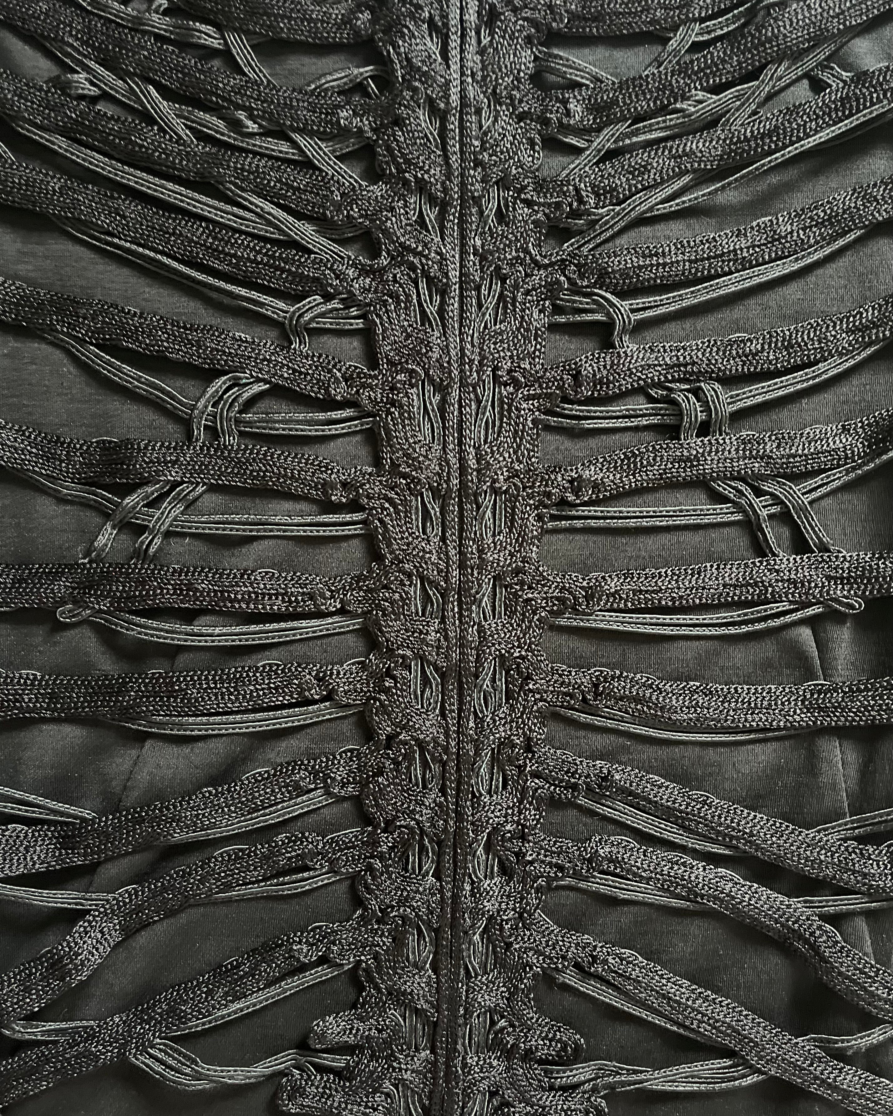 2010FW Dsquared2 脊髄スケルトン バック ダーク ドレス (M)