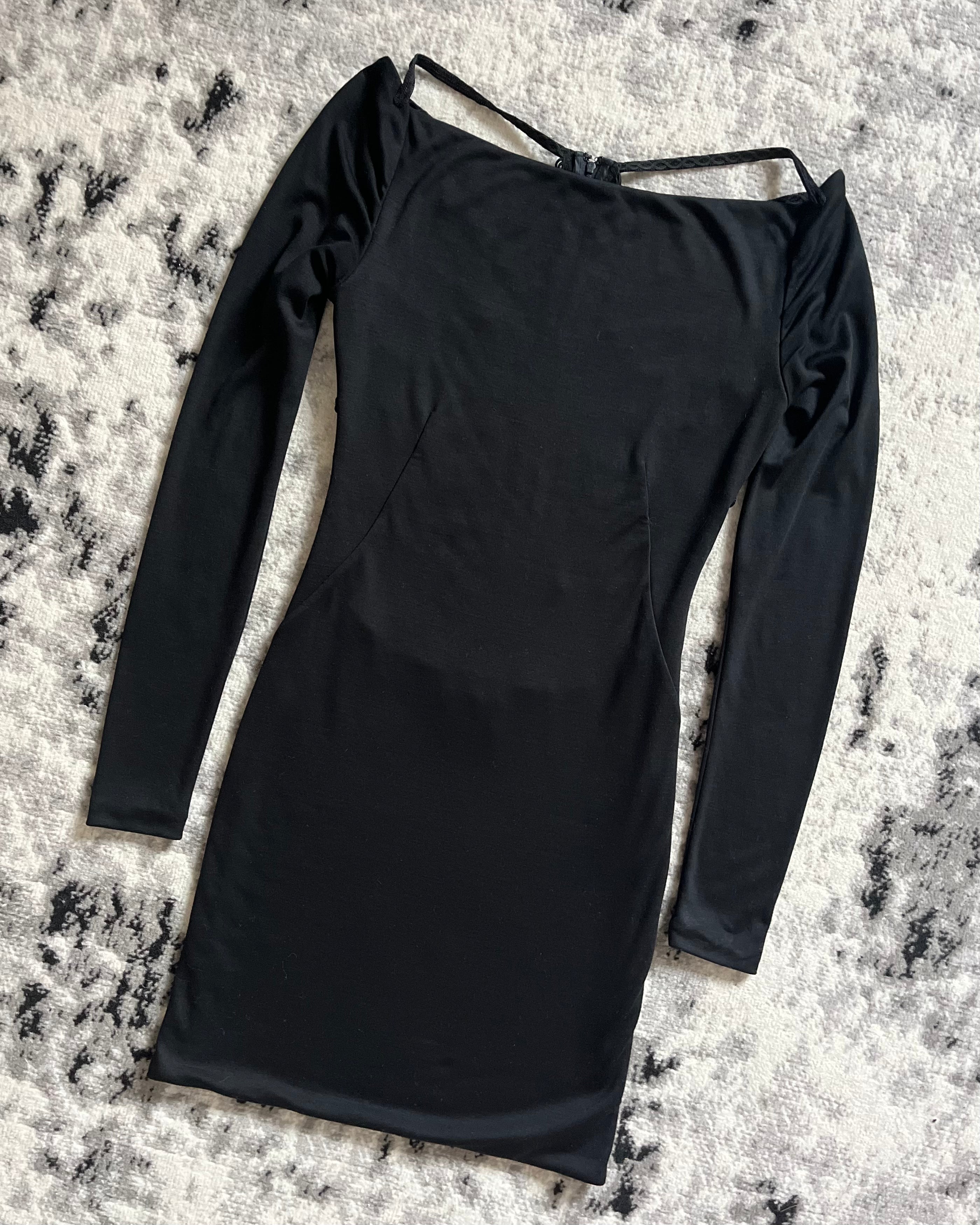 2010FW Dsquared2 脊髄スケルトン バック ダーク ドレス (M)