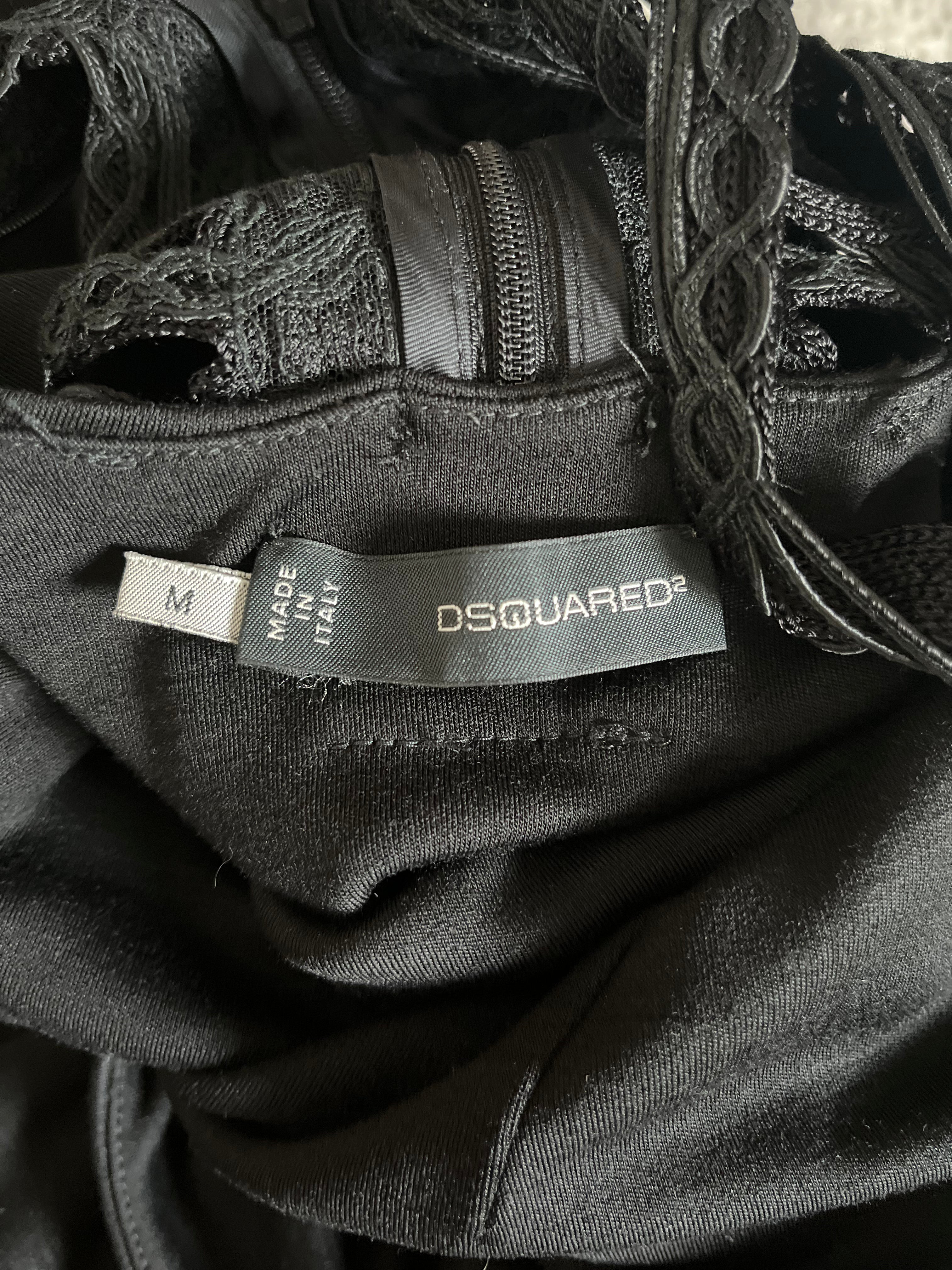 2010FW Dsquared2 脊髄スケルトン バック ダーク ドレス (M)