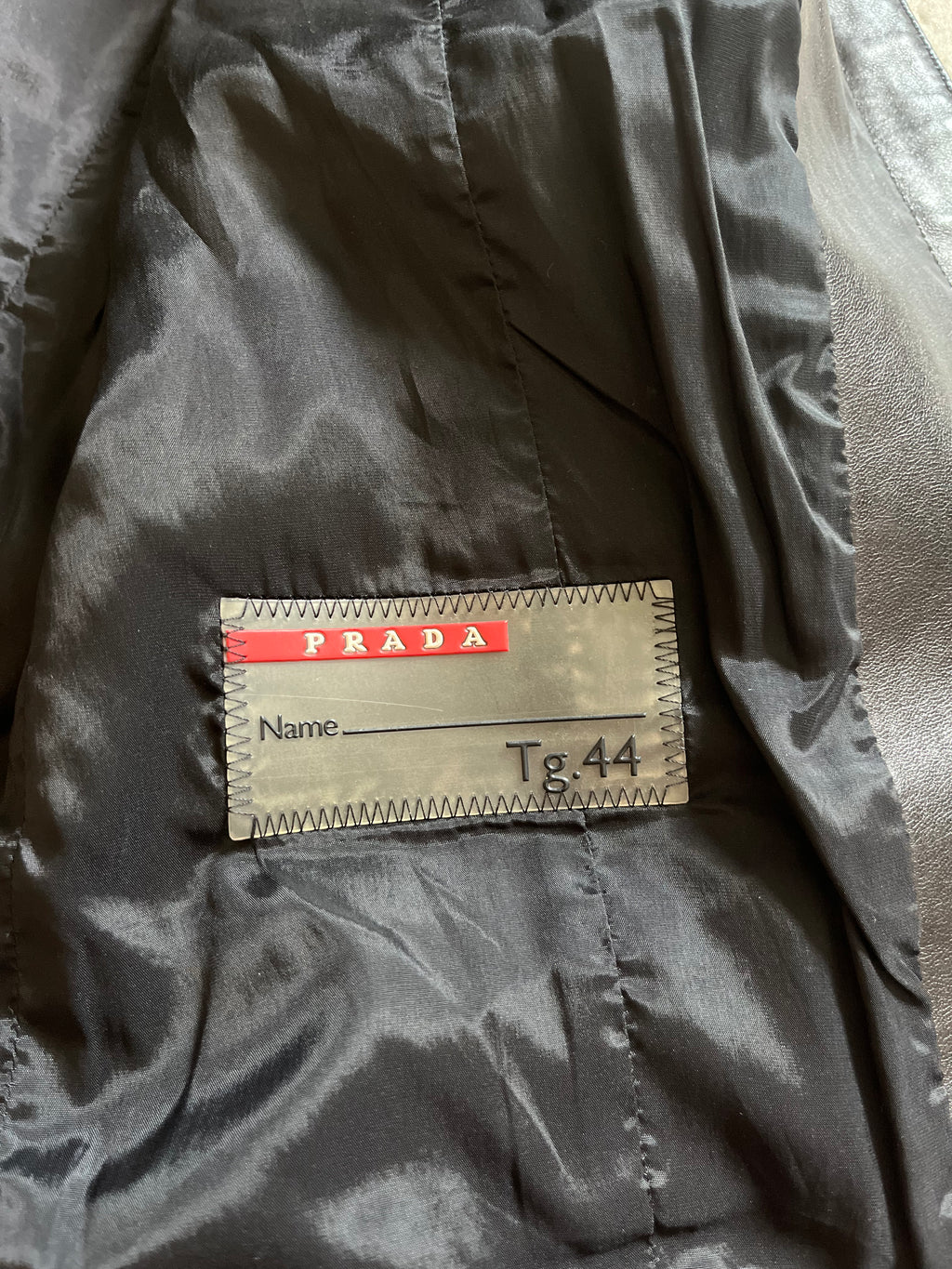 00s プラダ ブラウン シチズン レザー ジャケット (XS/S)