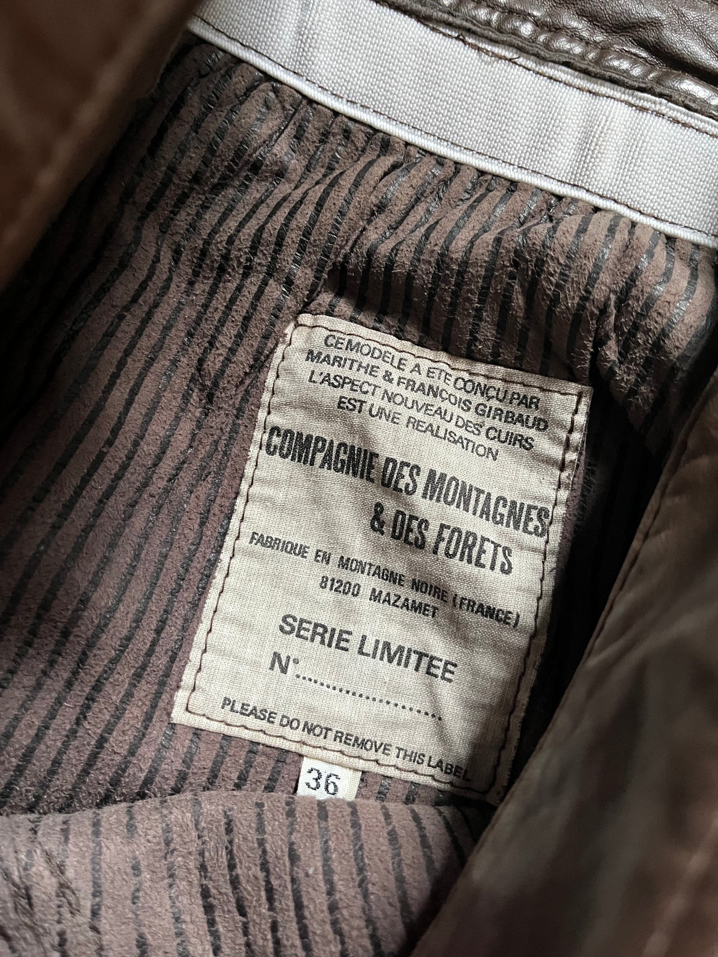 1983 Marithé + François Girbaud Limited French Artisanal Fabric Brown Leather Pants (S)