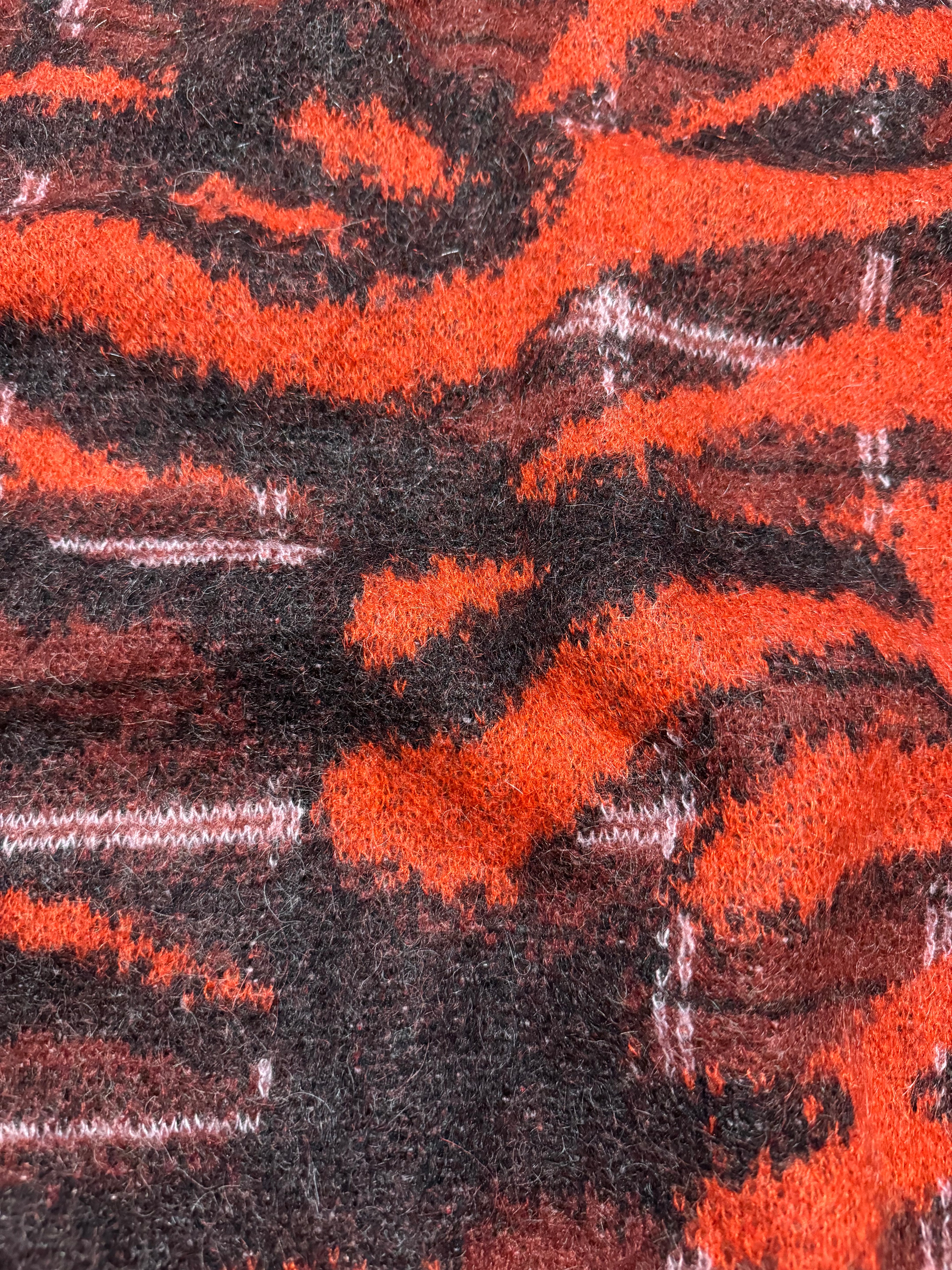 FW2019 Neil Barrett Red Avant-Garde Mohair Sweater (M)
