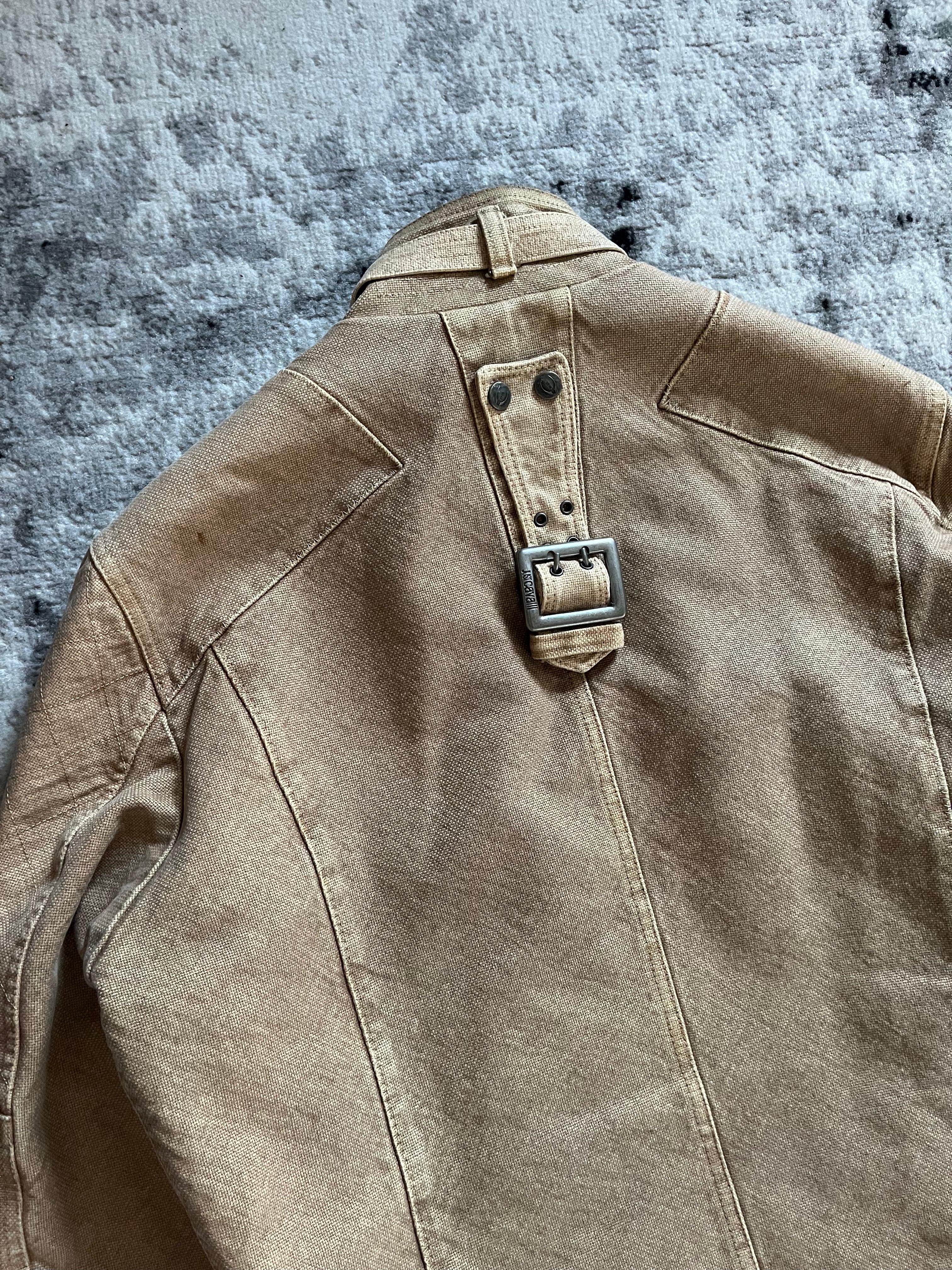 2004年秋冬シーズン カヴァリ アストロバイカーデニムジャケット(M)