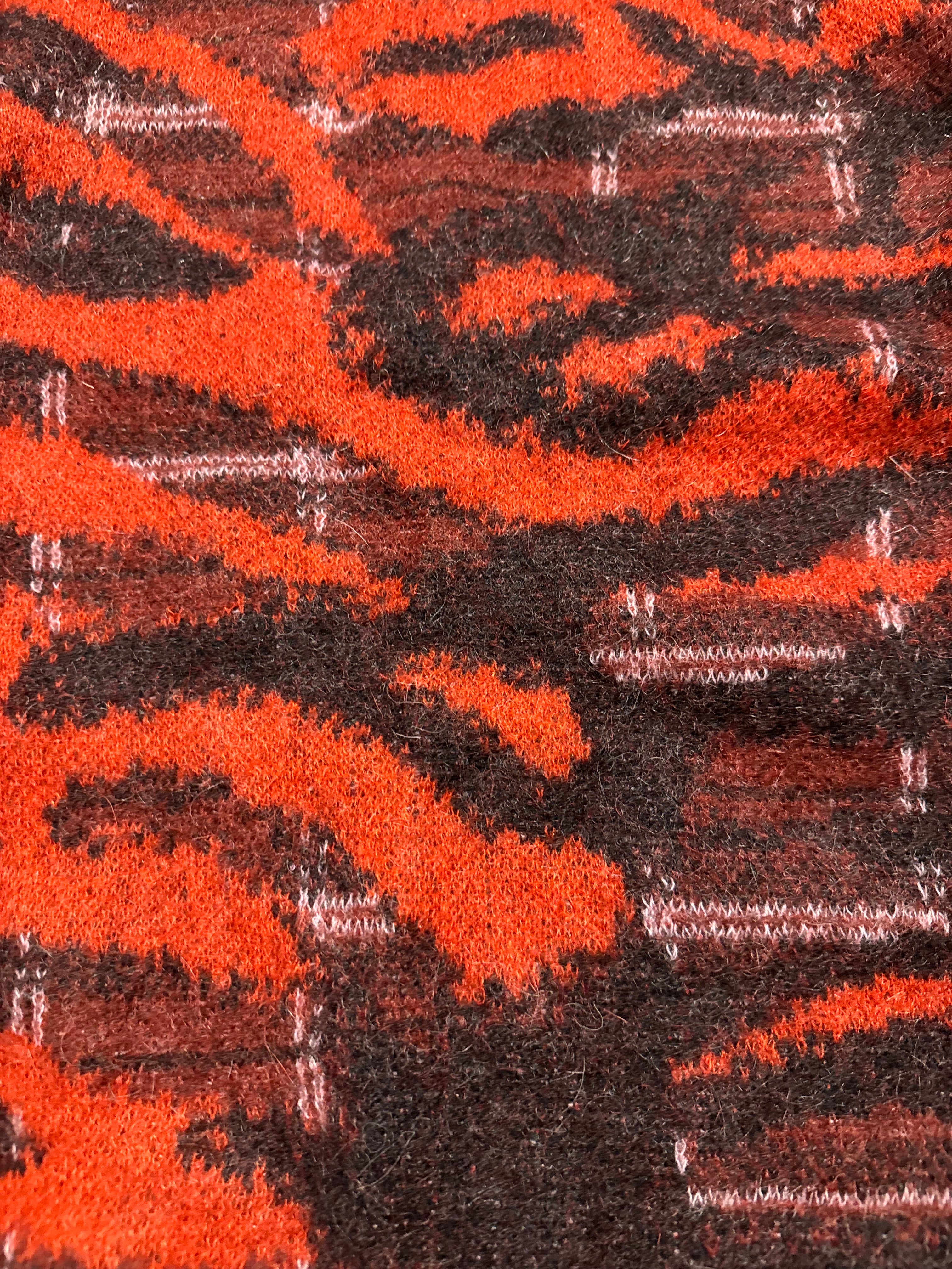 FW2019 Neil Barrett Red Avant-Garde Mohair Sweater (M)