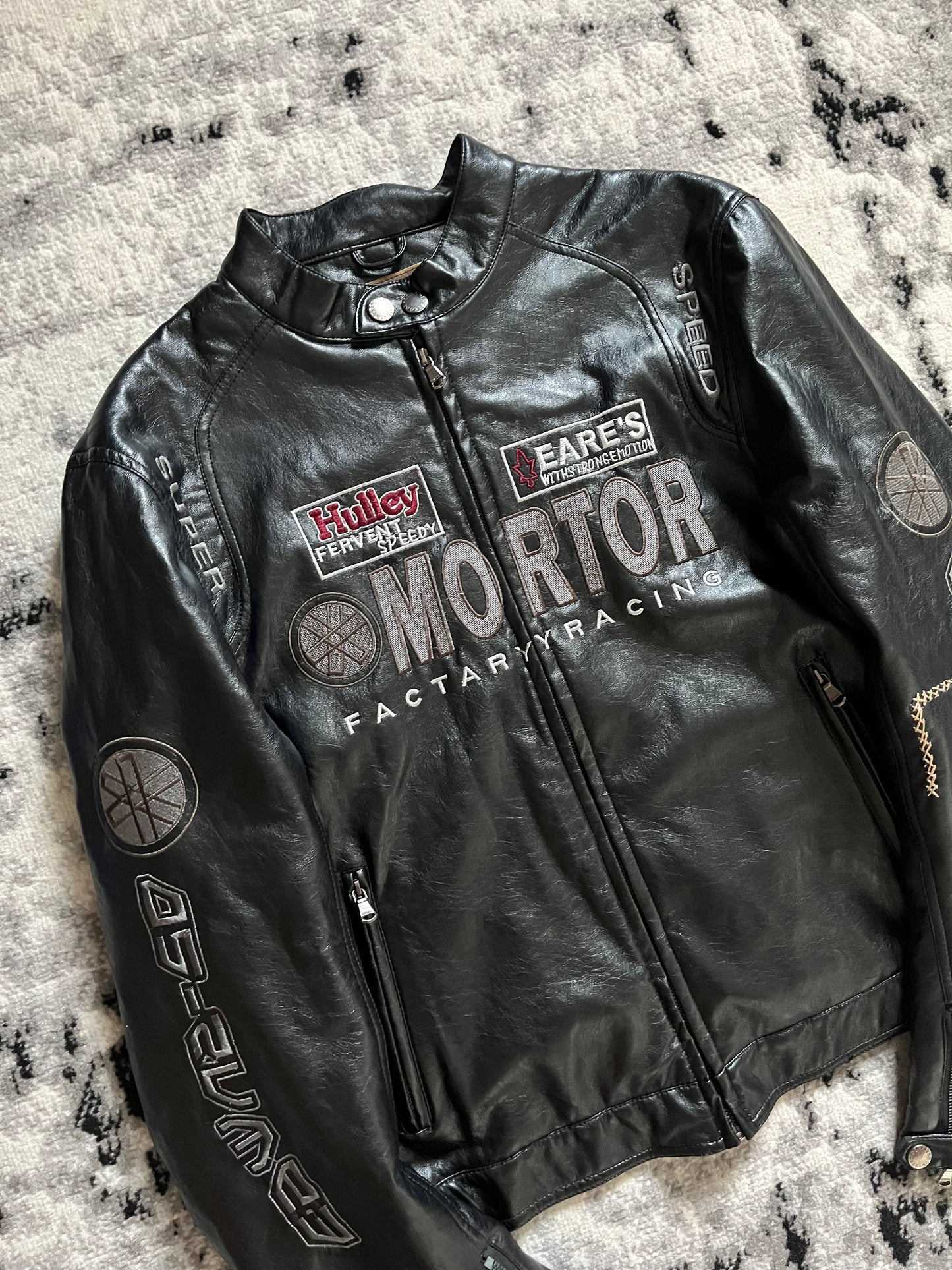 Stegol Mortor Biker Leather Jacket (L/XL)