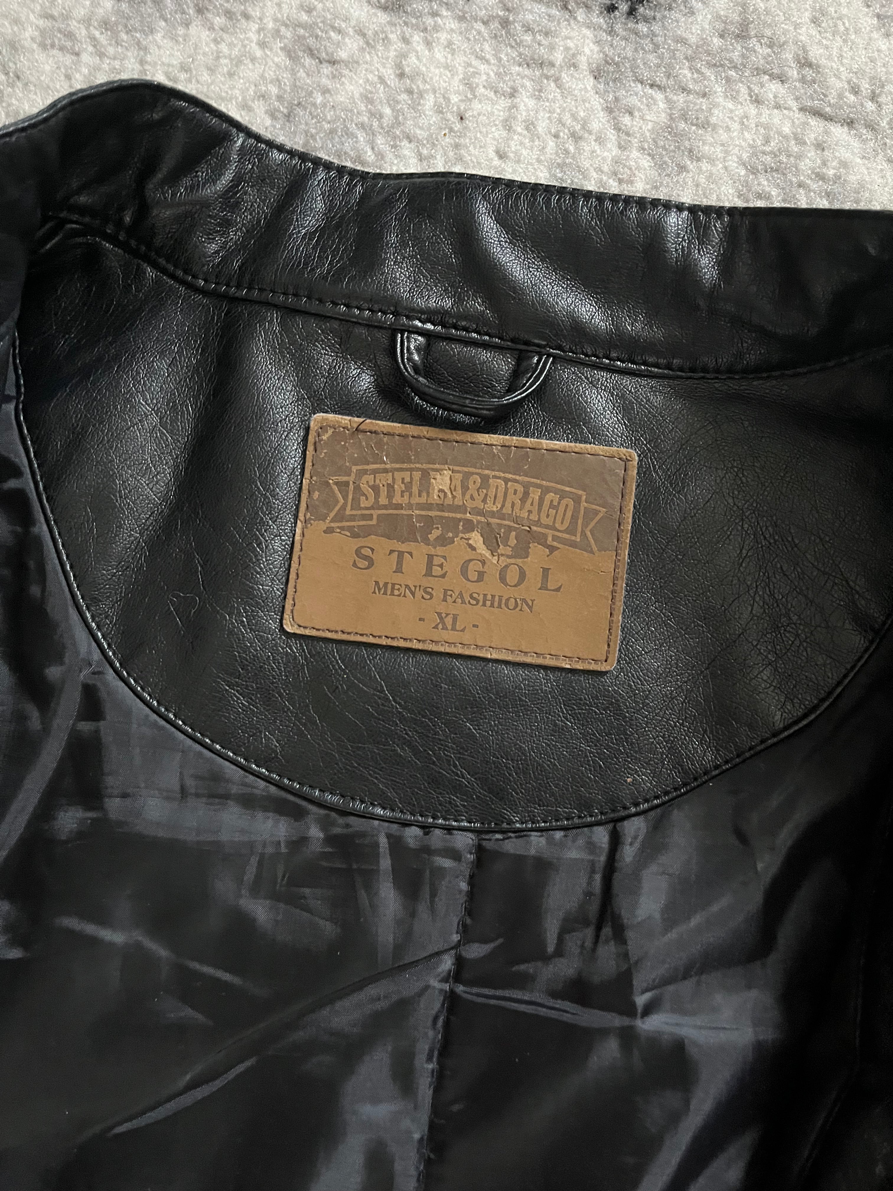 Stegol Mortor Biker Leather Jacket (L/XL)