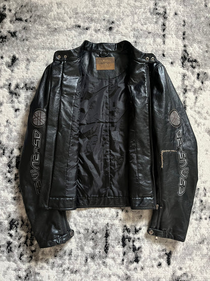 Stegol Mortor Biker Leather Jacket (L/XL)