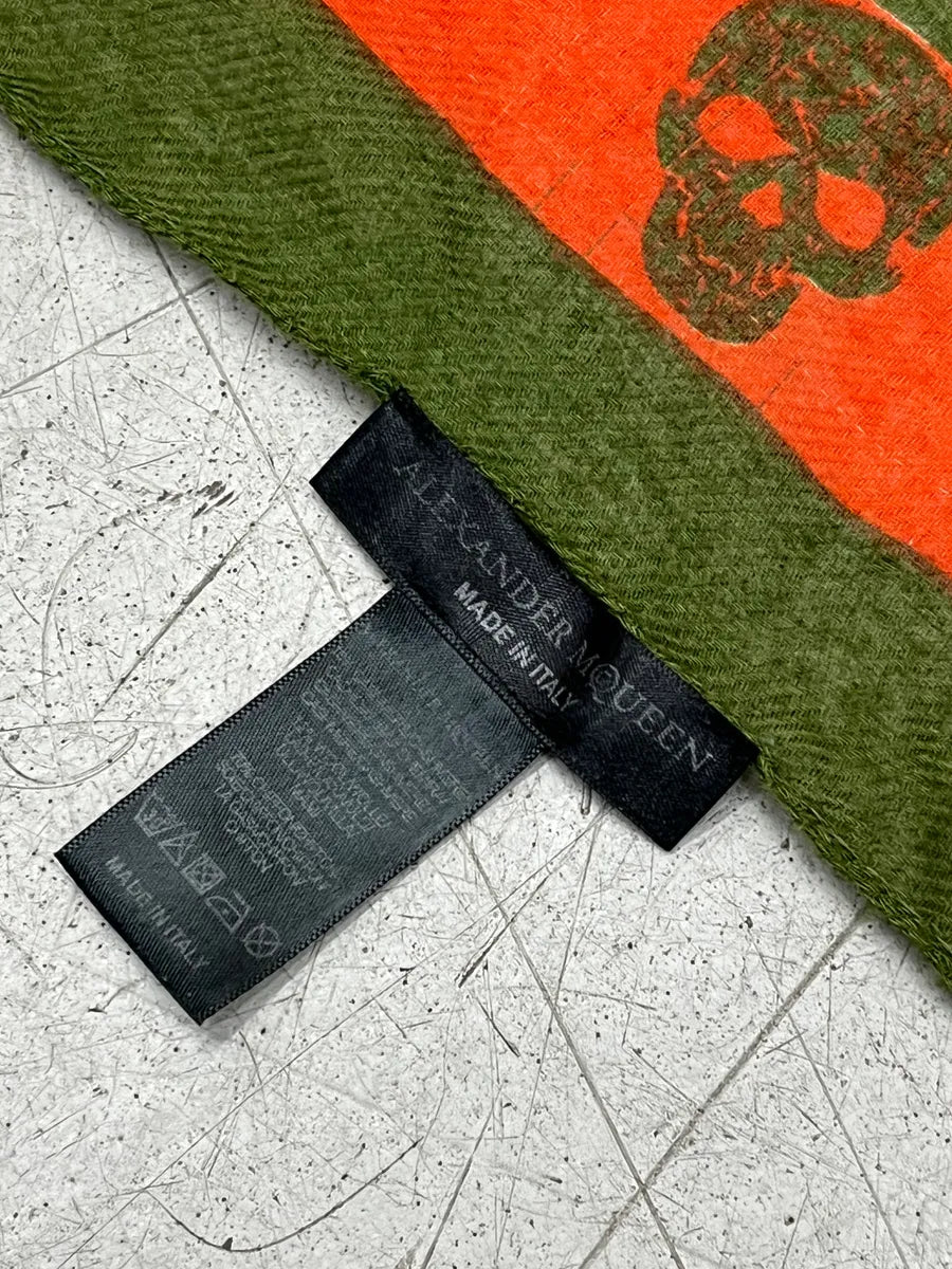 Alexander McQueen Orange Blend Skull Print Scarf chjeBGkF 5